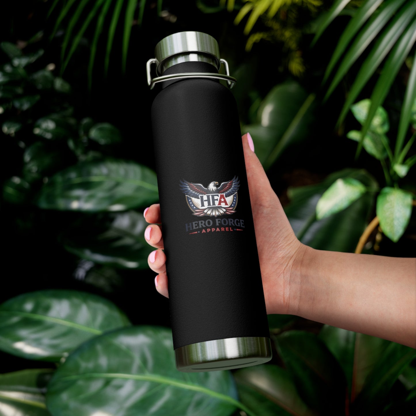 Hero Forge Apparel 22oz Copper Vacuum Insulated Bottle, Built for Heroes