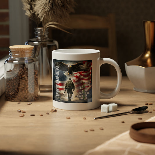 Veteran Patriot Eagle 20oz Tumbler, Valor Service Honor Military Mug