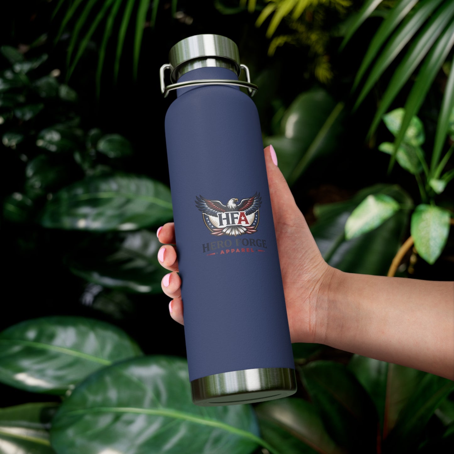 Hero Forge Apparel 22oz Copper Vacuum Insulated Bottle, Built for Heroes