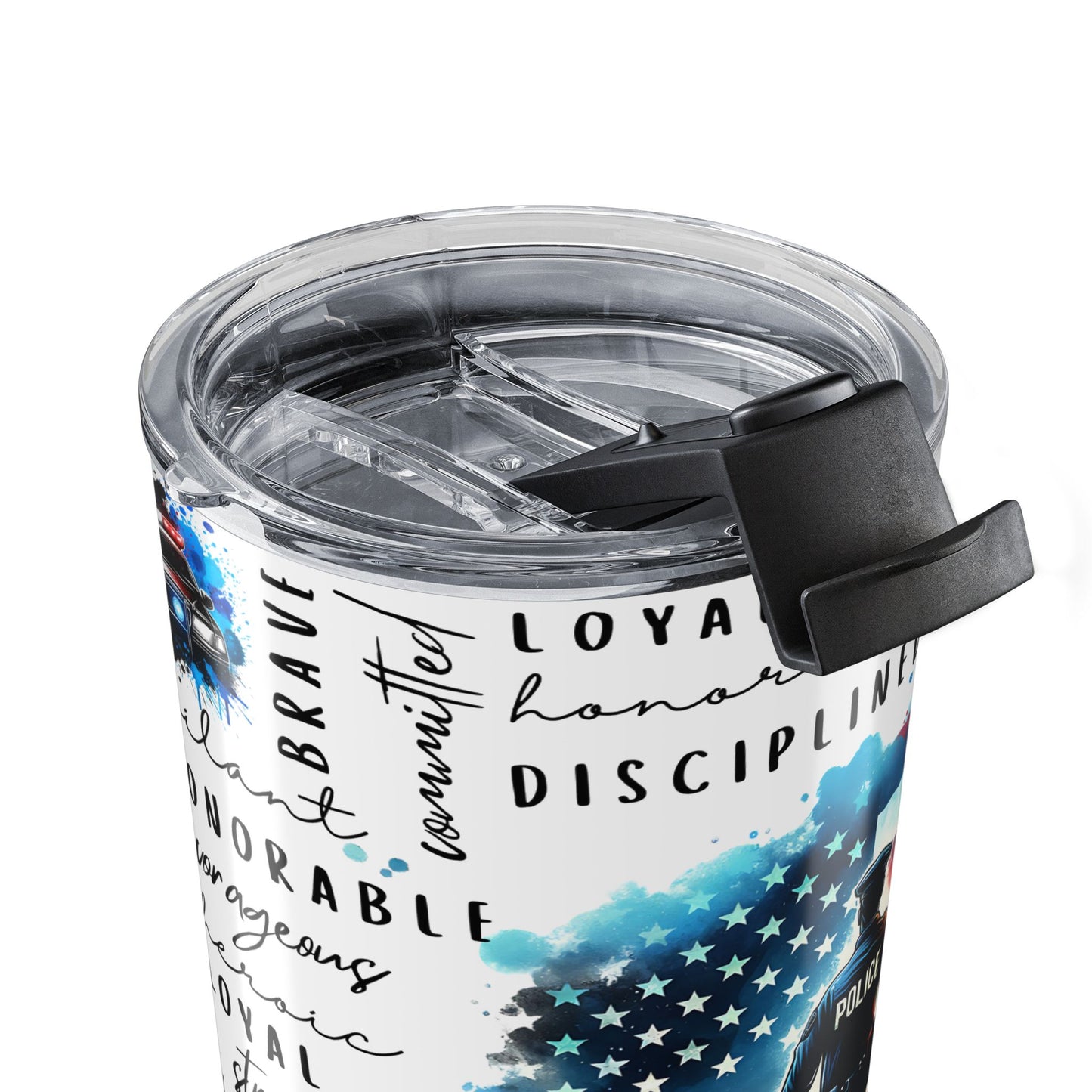 Personalized Police Officer Tumbler – Custom Name Law Enforcement Appreciation Gift