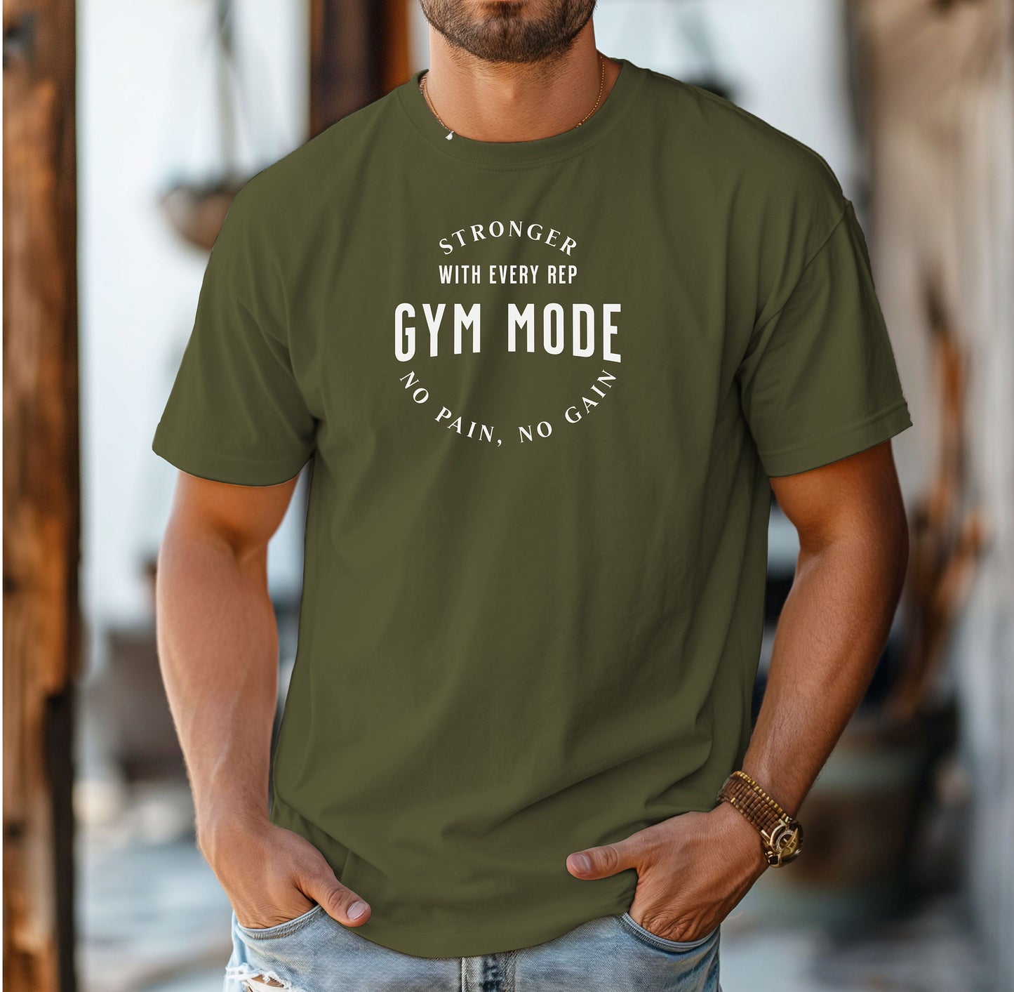 Gym Mode Activated T-Shirt, No Pain No Gain Fitness Tee