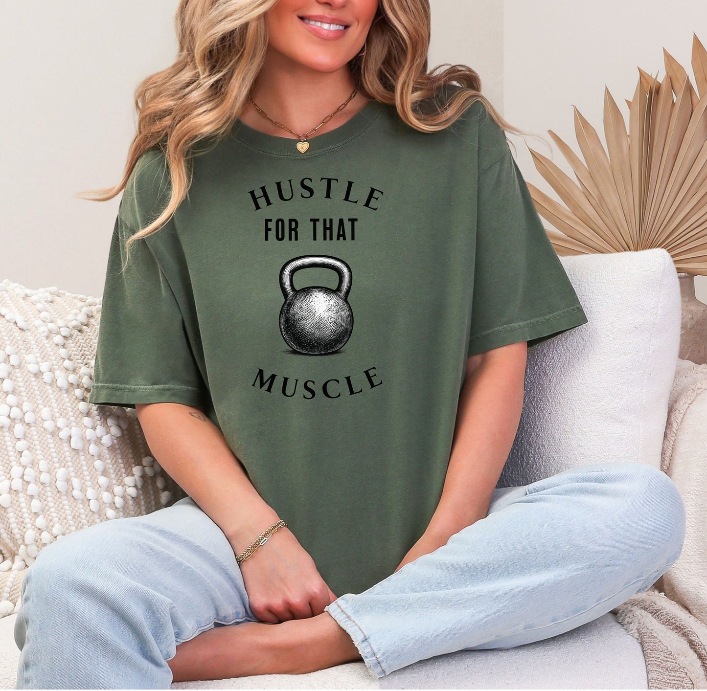Hustle for That Muscle Kettleball T-Shirt, Motivational Gym Tee, Fitness Apparel, Workout Shirt, Personal Trainer Gift