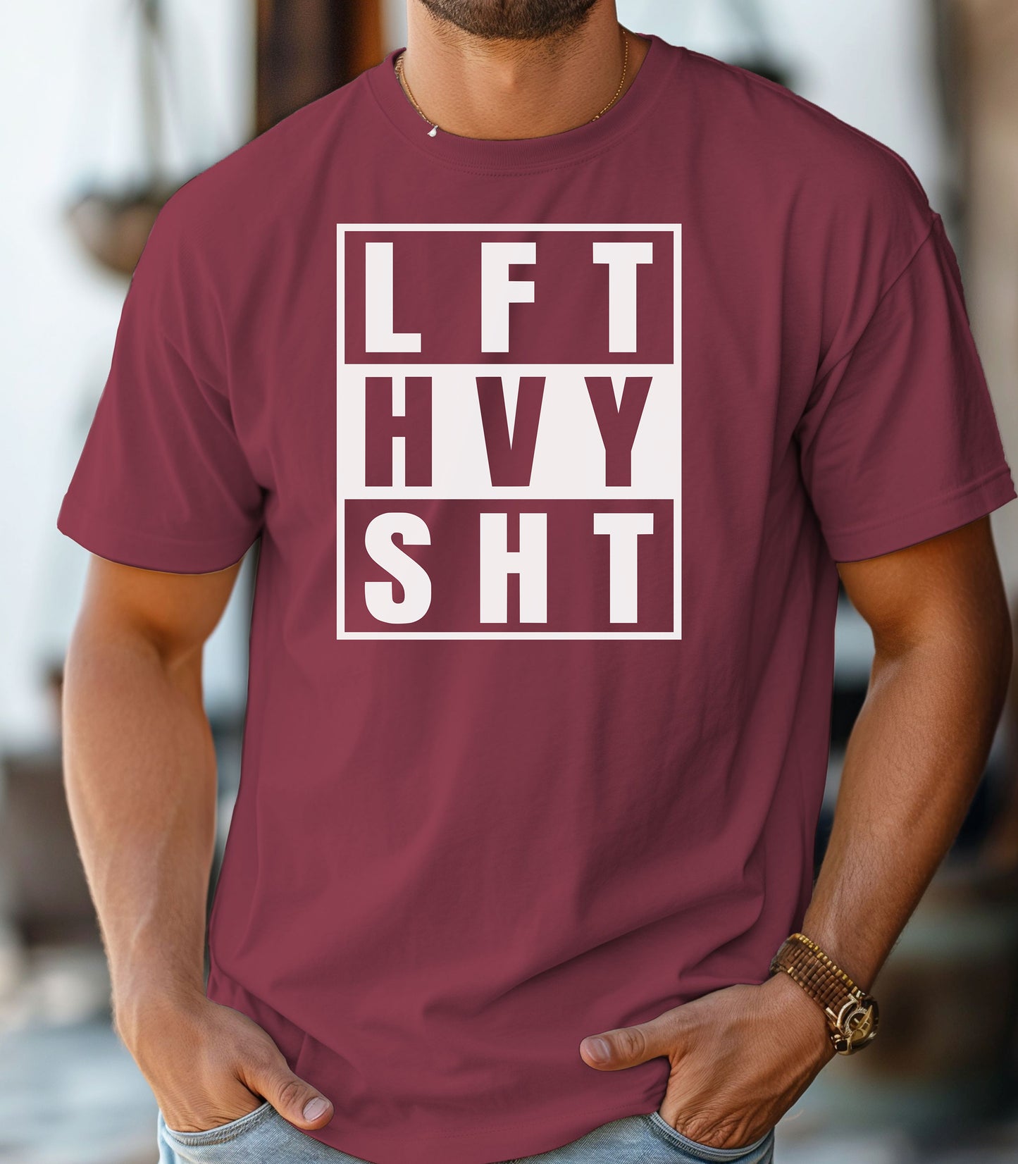 LFT HVY SHT Gym T-Shirt, Lift Heavy Strength Training Tee