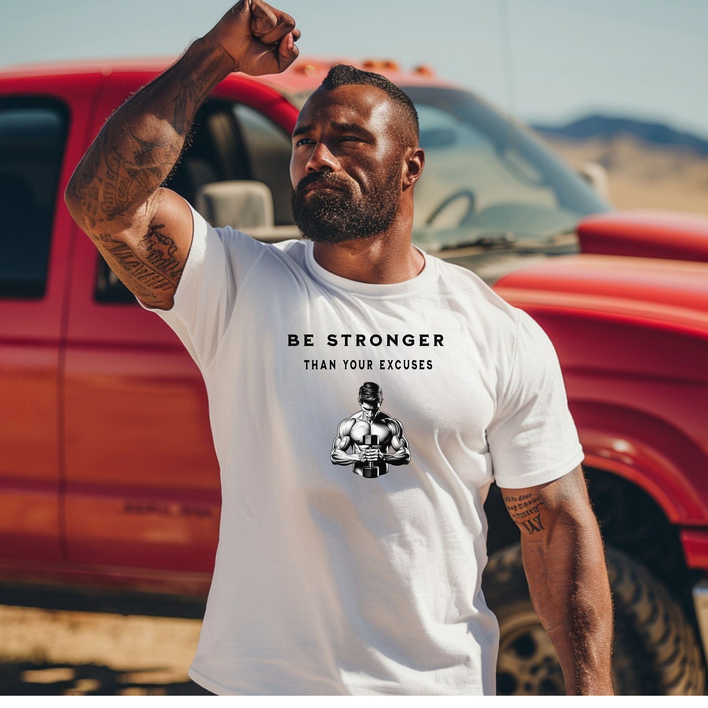 Be Stronger Than Your Excuses, Gym & Fitness Motivation Tee