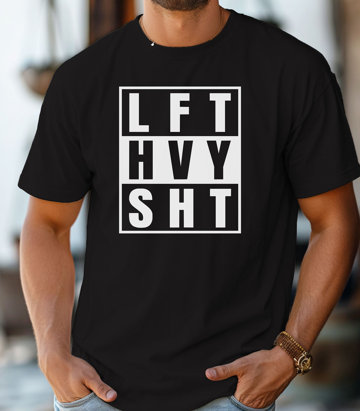LFT HVY SHT Gym T-Shirt, Lift Heavy Strength Training Tee