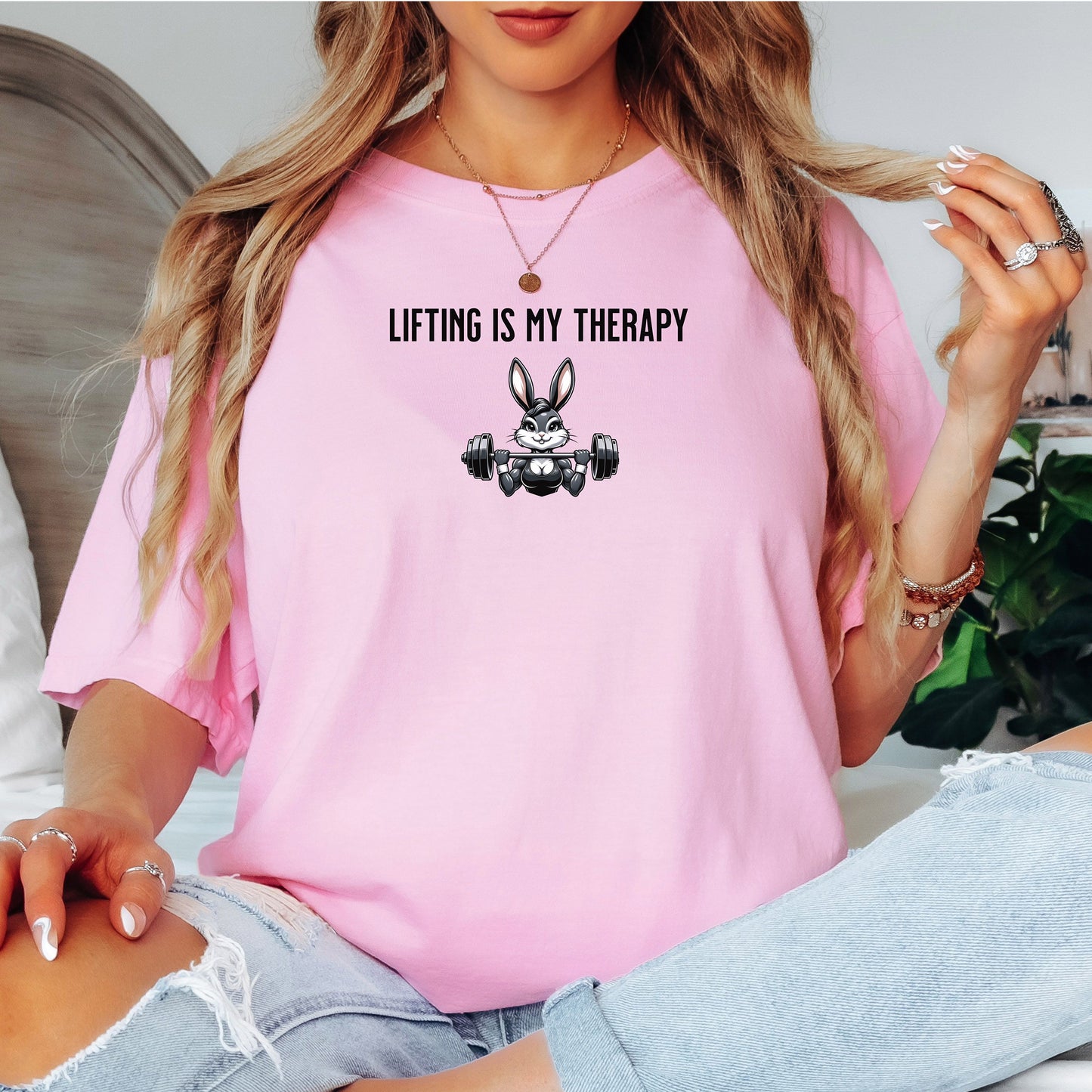 Lifting is My Therapy T-Shirt, Motivational Workout Tee, Fitness Apparel, Female Bodybuilder Tee
