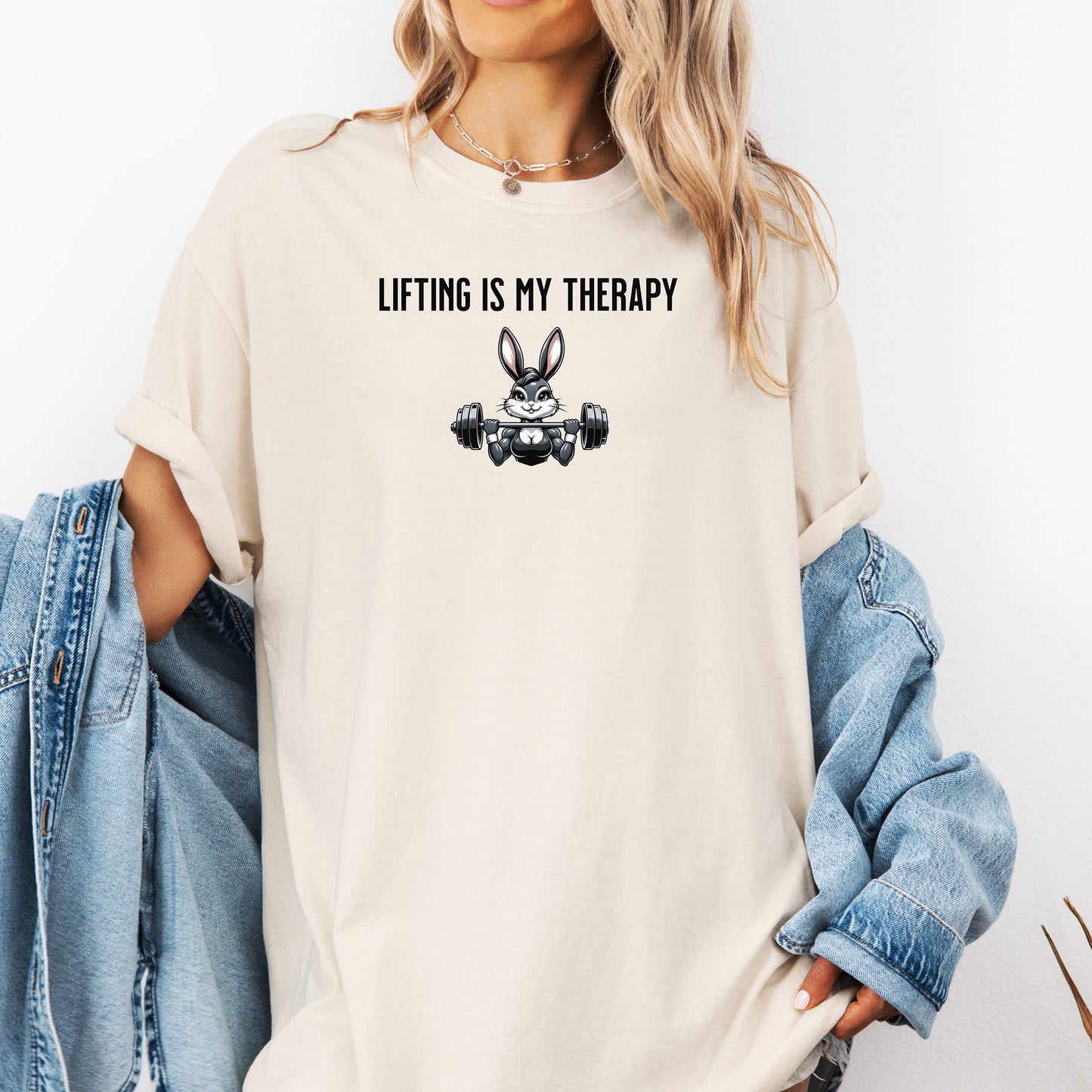 Lifting is My Therapy T-Shirt, Motivational Workout Tee, Fitness Apparel, Female Bodybuilder Tee