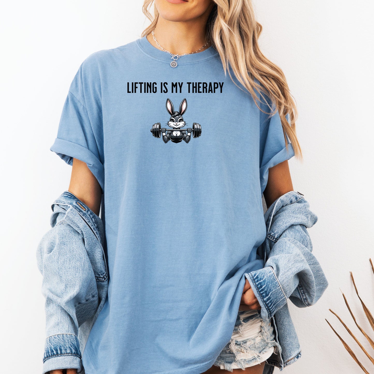 Lifting is My Therapy T-Shirt, Motivational Workout Tee, Fitness Apparel, Female Bodybuilder Tee