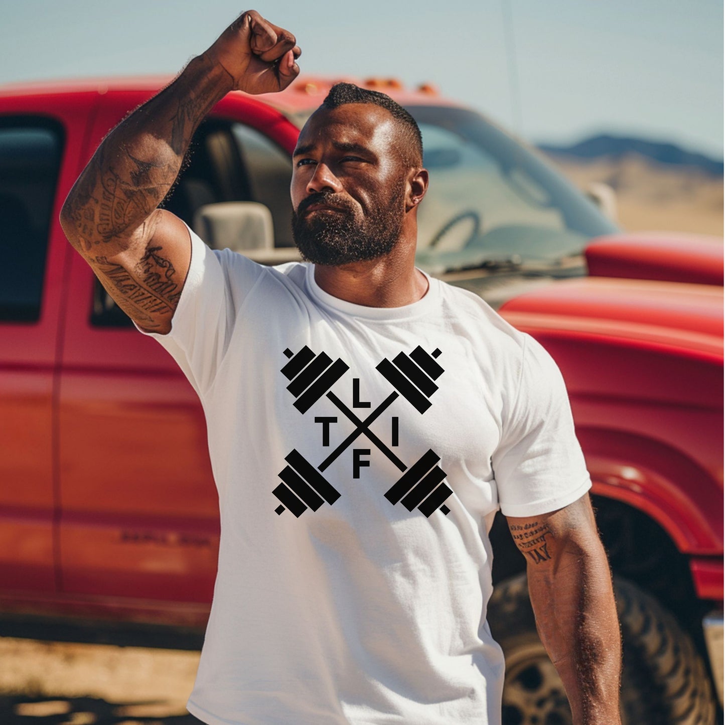 L-I-F-T Gym T-Shirt, Barbell Strength Training Fitness Tee