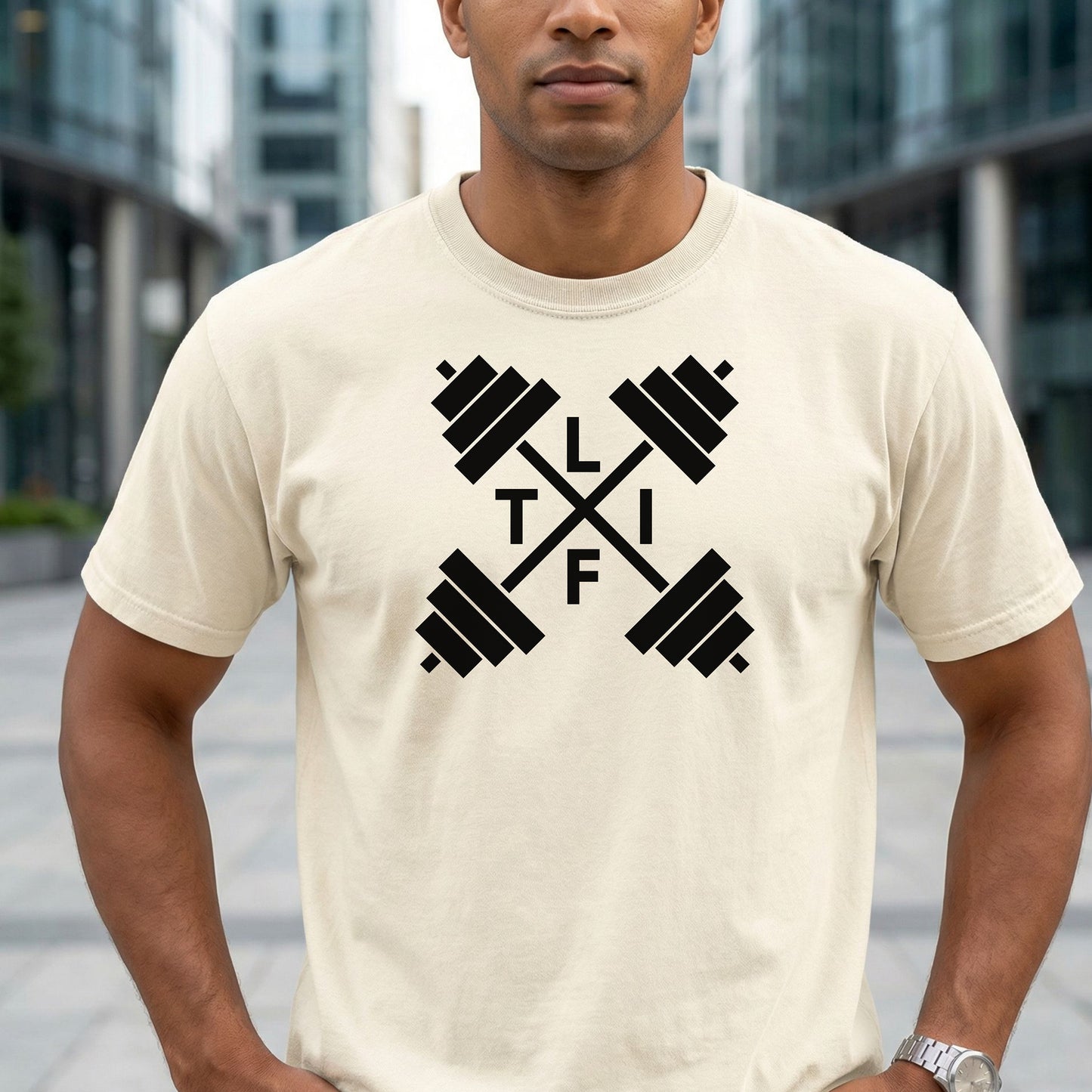 L-I-F-T Gym T-Shirt, Barbell Strength Training Fitness Tee