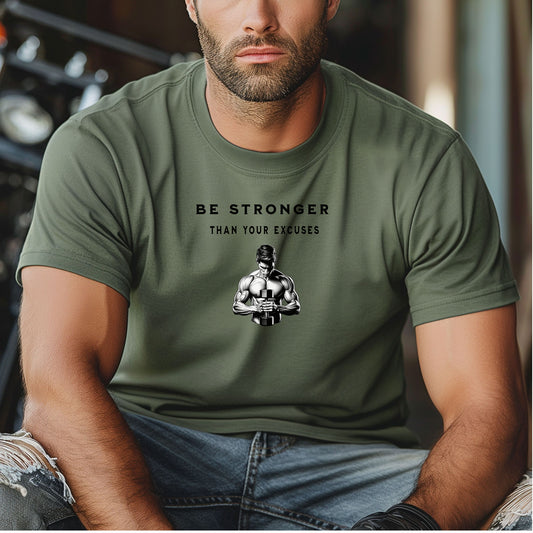 Be Stronger Than Your Excuses, Gym & Fitness Motivation Tee