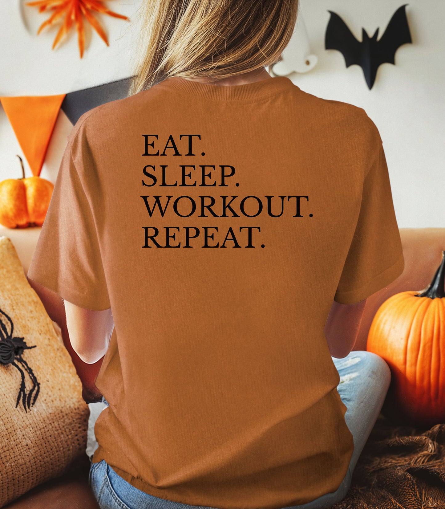 Eat. Sleep. Workout. Repeat. T-Shirt, Motivational Gym Tee