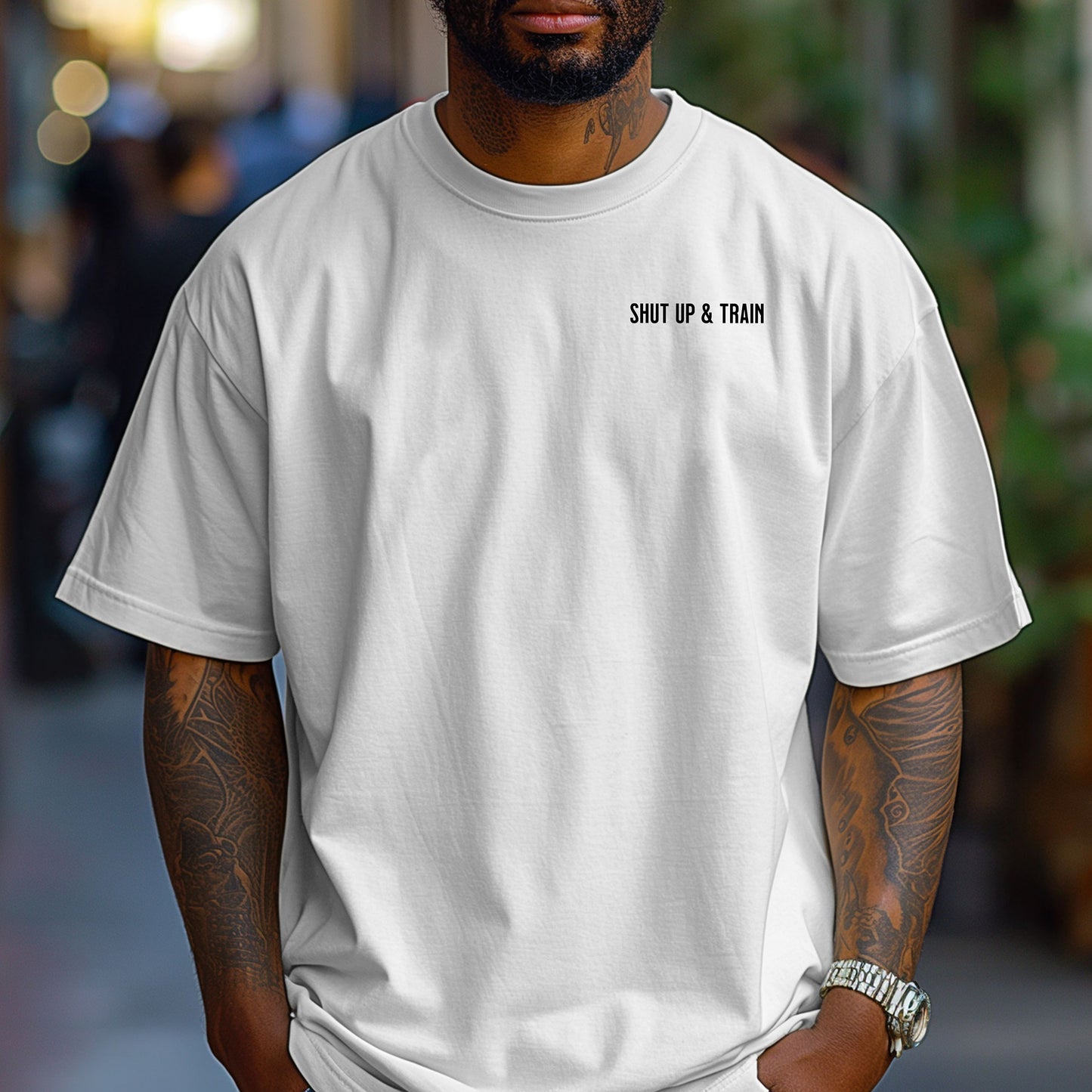 Shut Up & Train Gym T-Shirt, Hardcore Fitness Motivation Tee