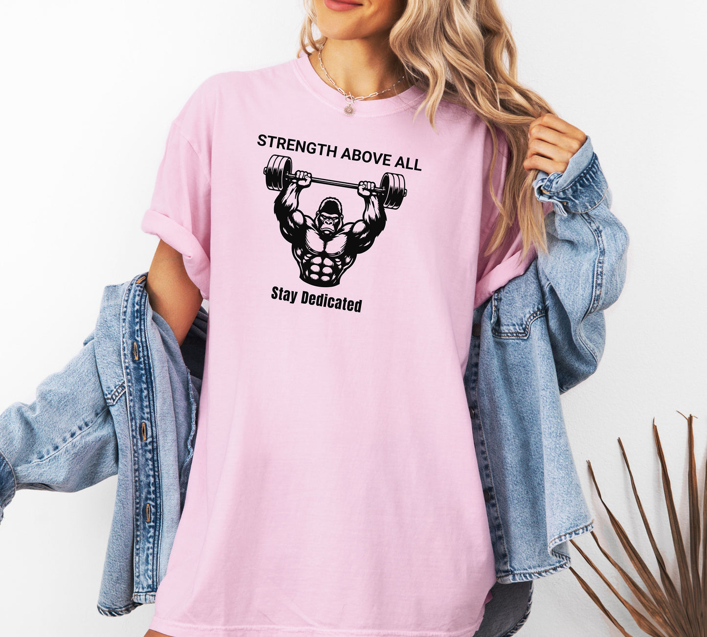 Strength Above All T-Shirt, Gorilla Strength Weightlifting Te, Heavy Lift Gym Shirt