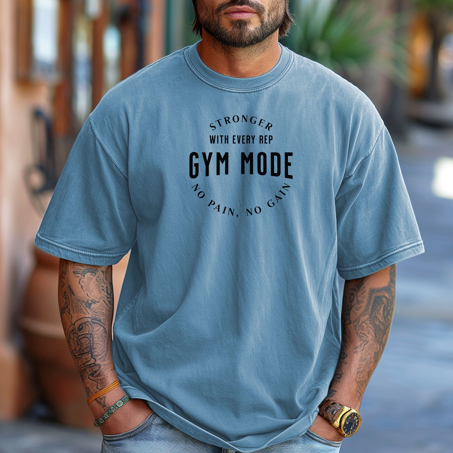 Gym Mode Activated T-Shirt, No Pain No Gain Fitness Tee