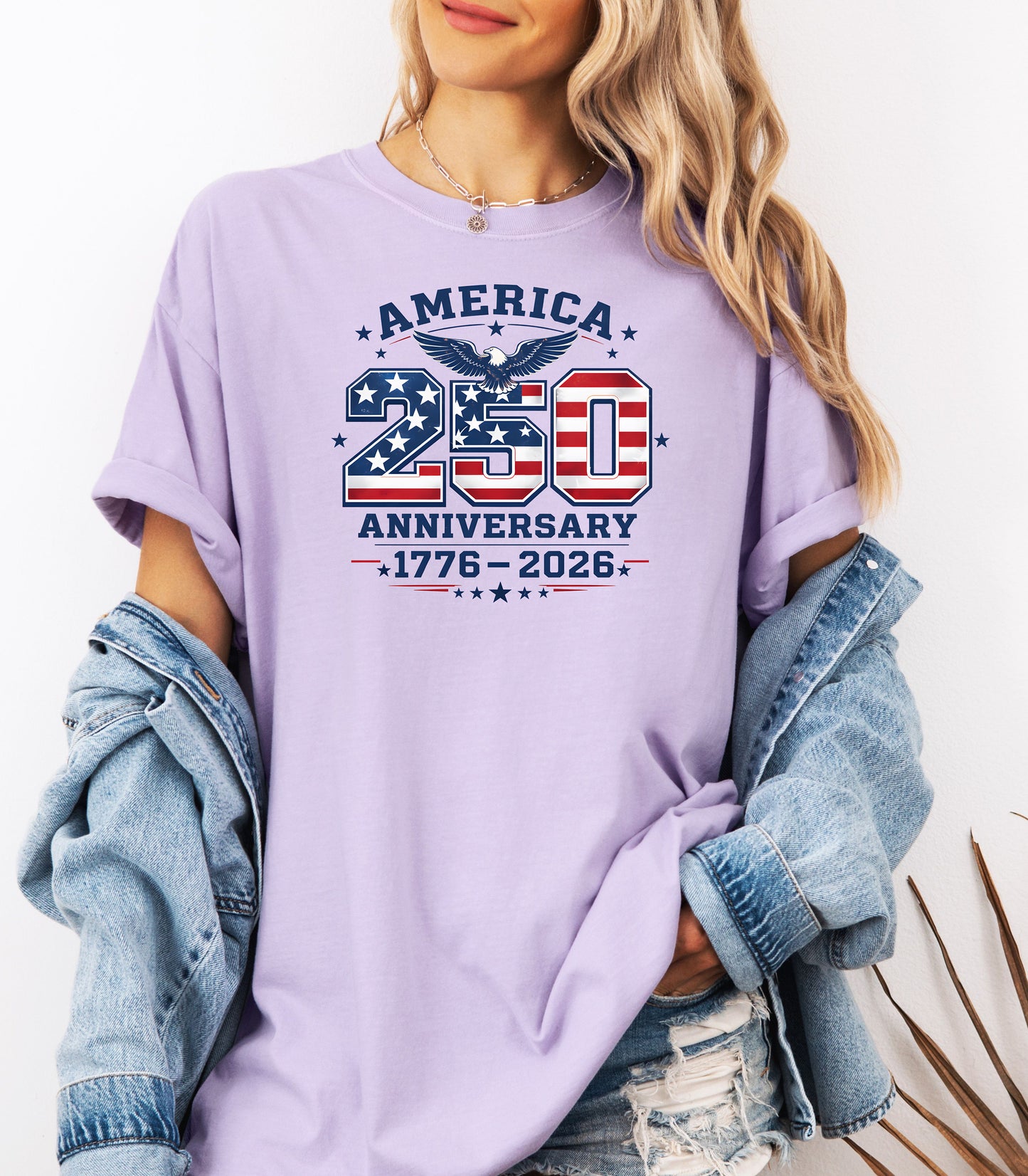 America 250 Anniversary T-shirt, 1776-2026 Patriotic Flag Design