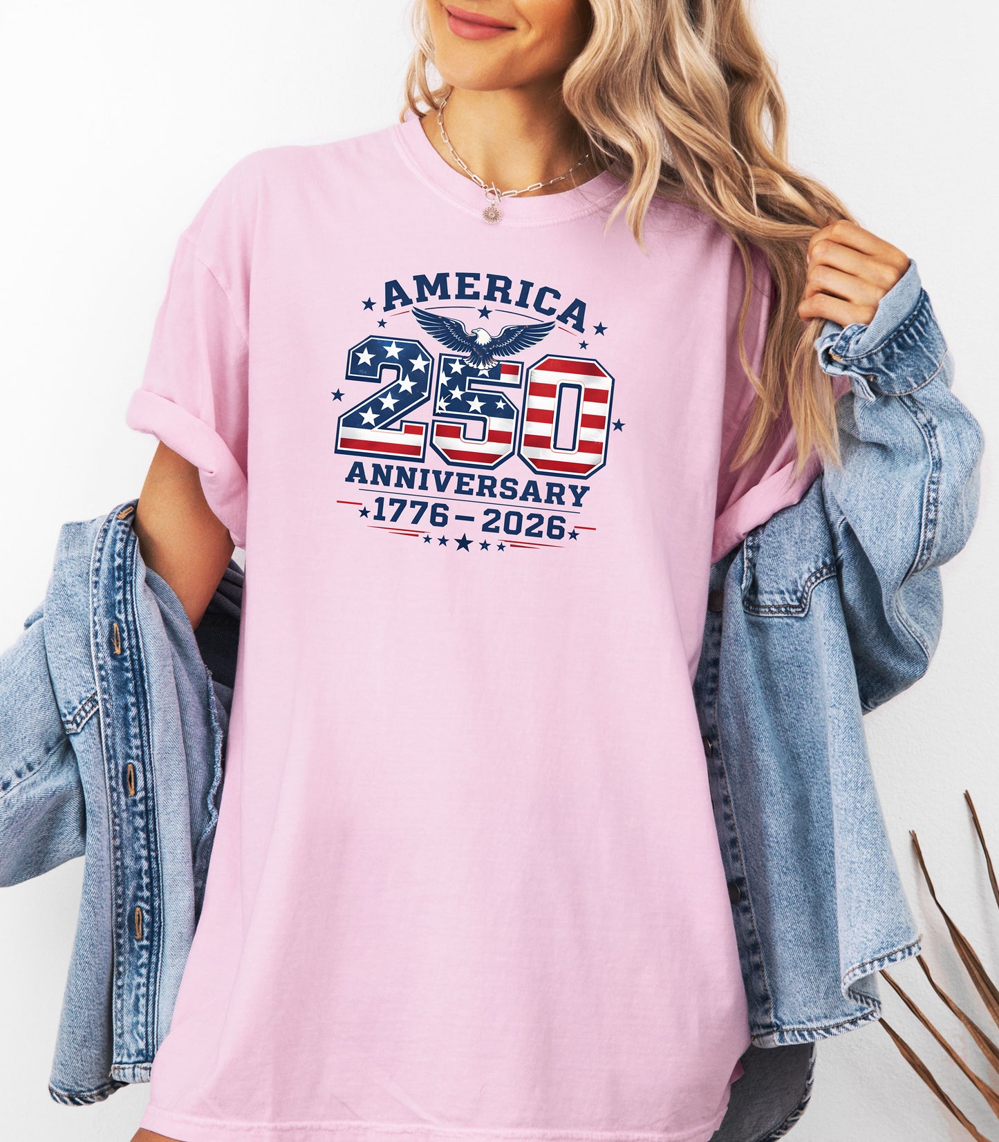 America 250 Anniversary T-shirt, 1776-2026 Patriotic Flag Design
