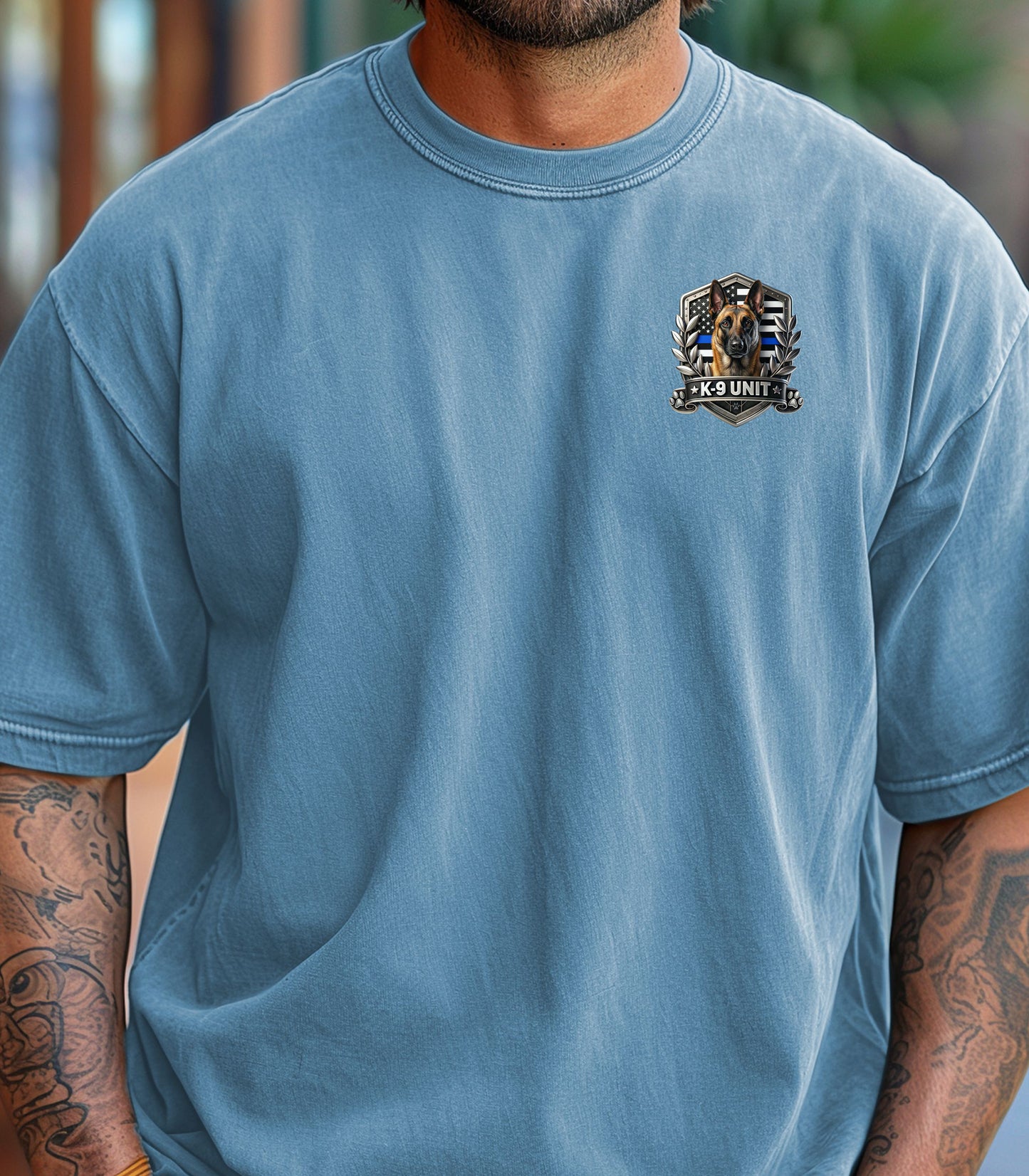 K-9 Unit Shield T-Shirt, Police K9 Patriotic, Law Enforcement Shirt