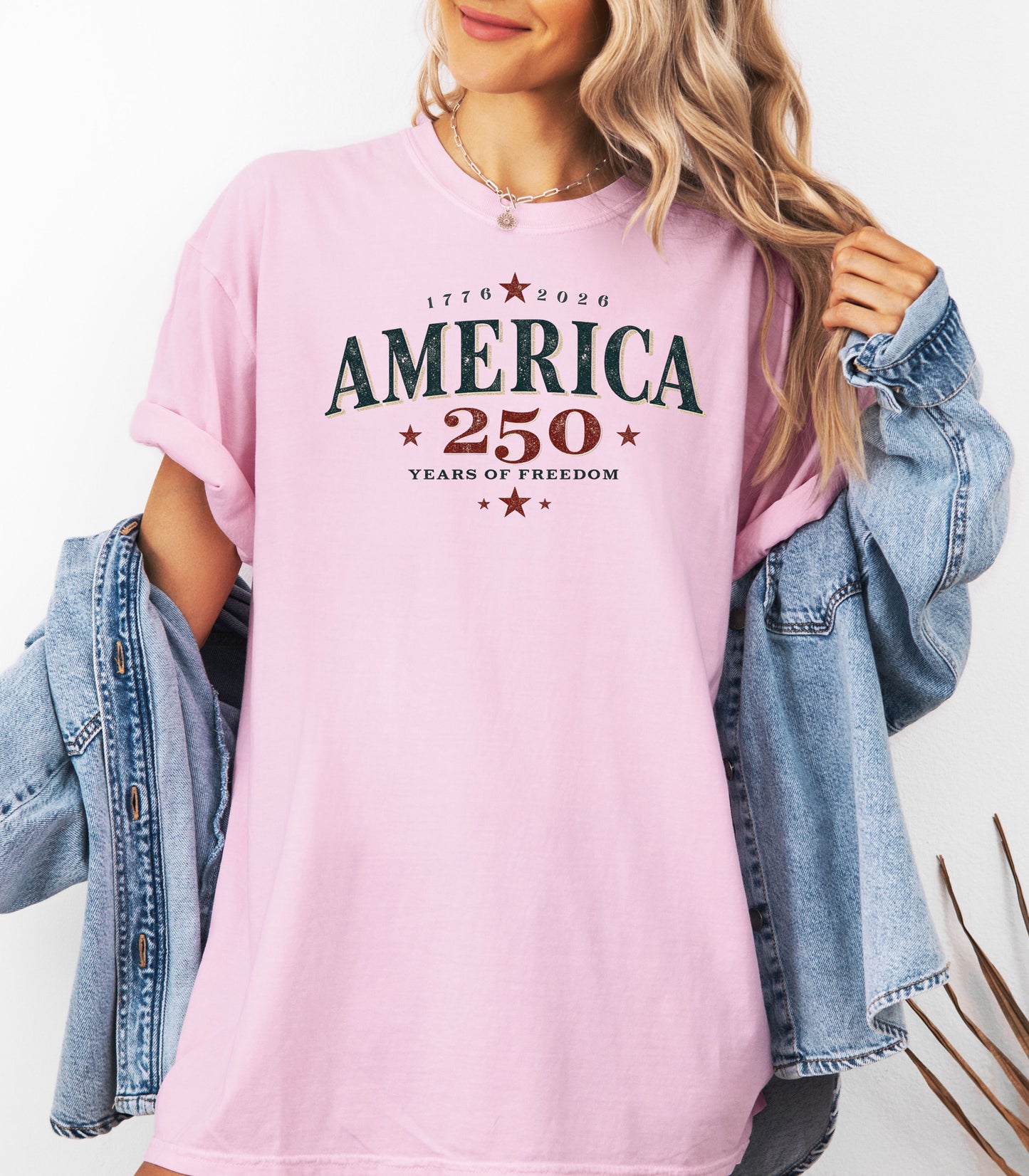 America 250 vintage patriotic logo T-shirt, Independence Anniversary Tee