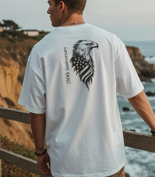 America 250th Anniversary T-Shirt, Patriotic Eagle Design