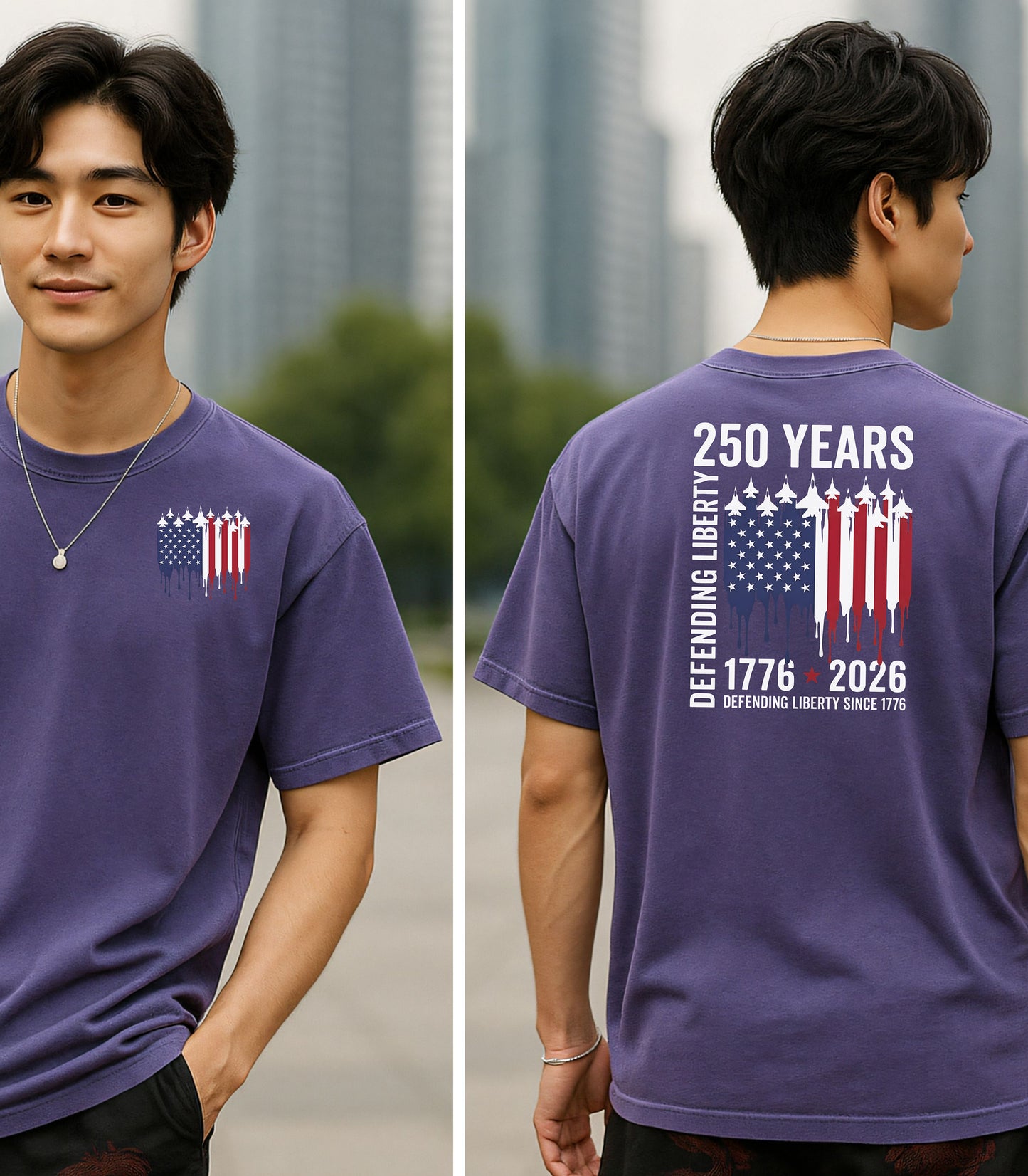 250 Years Defending Liberty T-Shirt, America 250 Patriotic Military Shirt