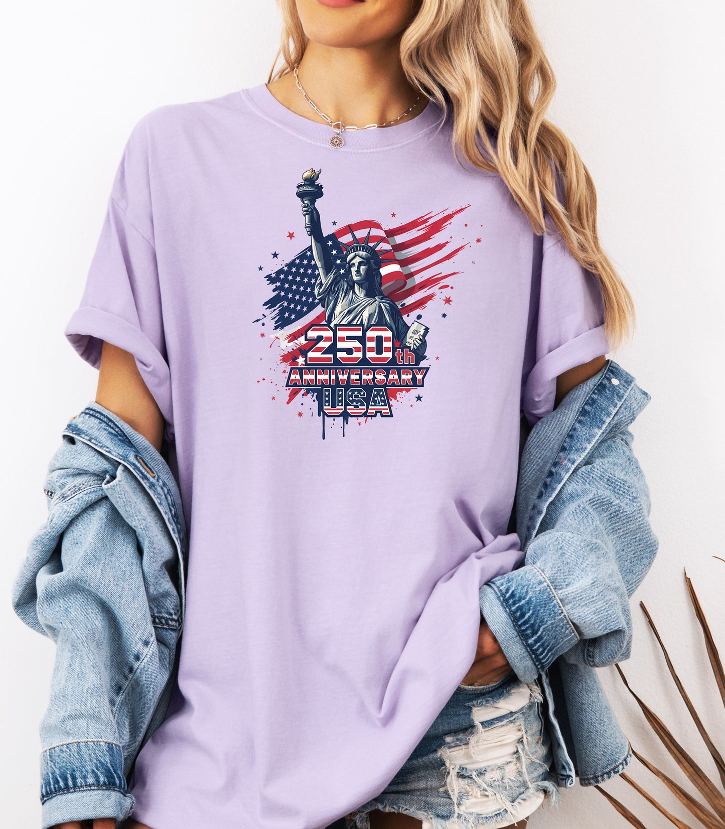 Statue of Liberty 250th Anniversary T-shirt | American Flag Graphic