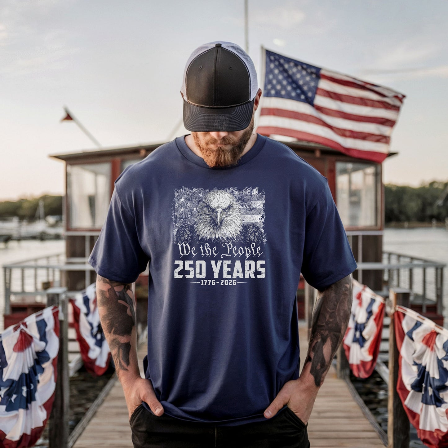 We the People Eagle 250 Years T-Shirt, 1776-2026 Patriotic Shirt