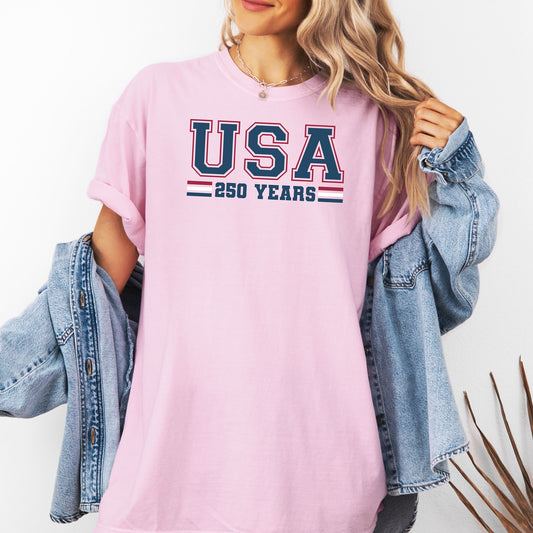 USA 250 Years T-Shirt, Patriotic Independence Day 250th Anniversary Tee