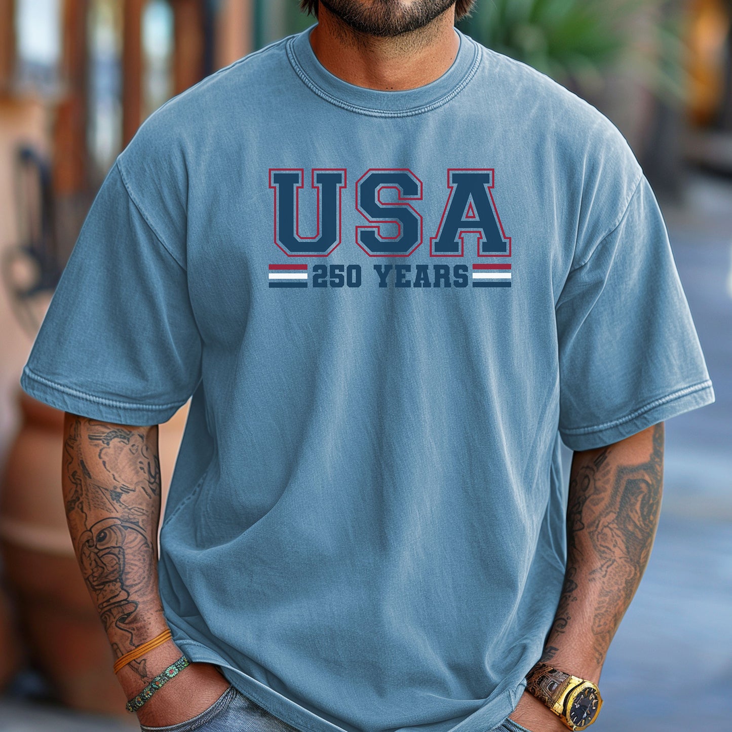 USA 250 Years T-Shirt, Patriotic Independence Day 250th Anniversary Tee