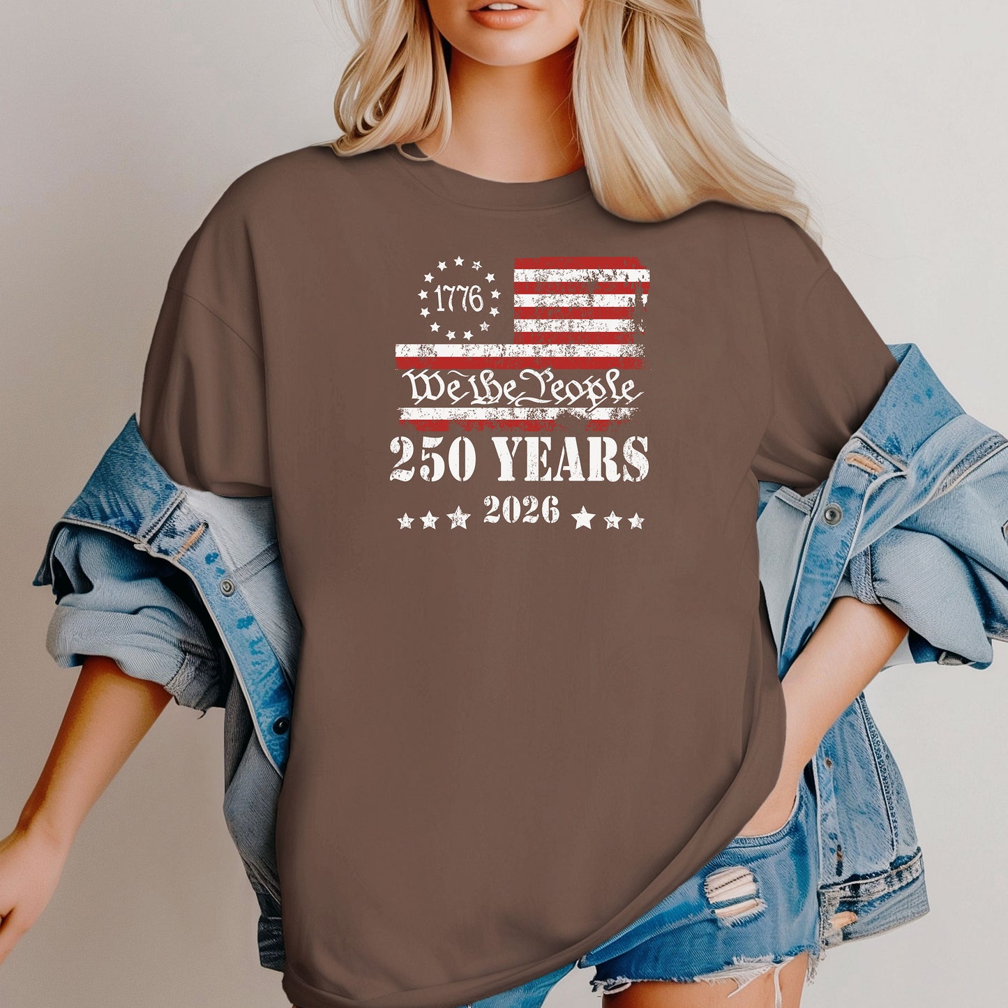 We the People 250 Years 1776-2026 T-Shirt, American Flag Independence 250th