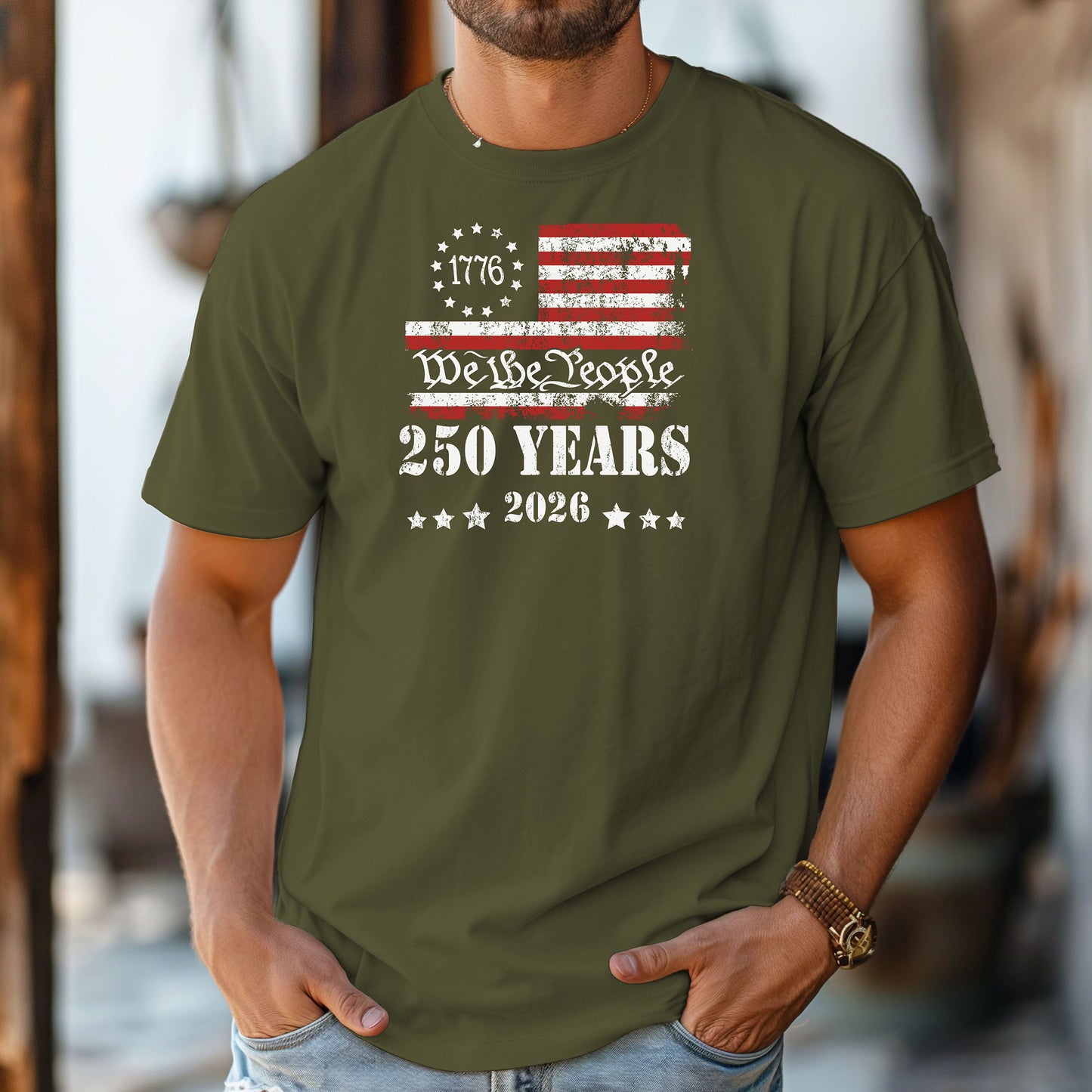 We the People 250 Years 1776-2026 T-Shirt, American Flag Independence 250th