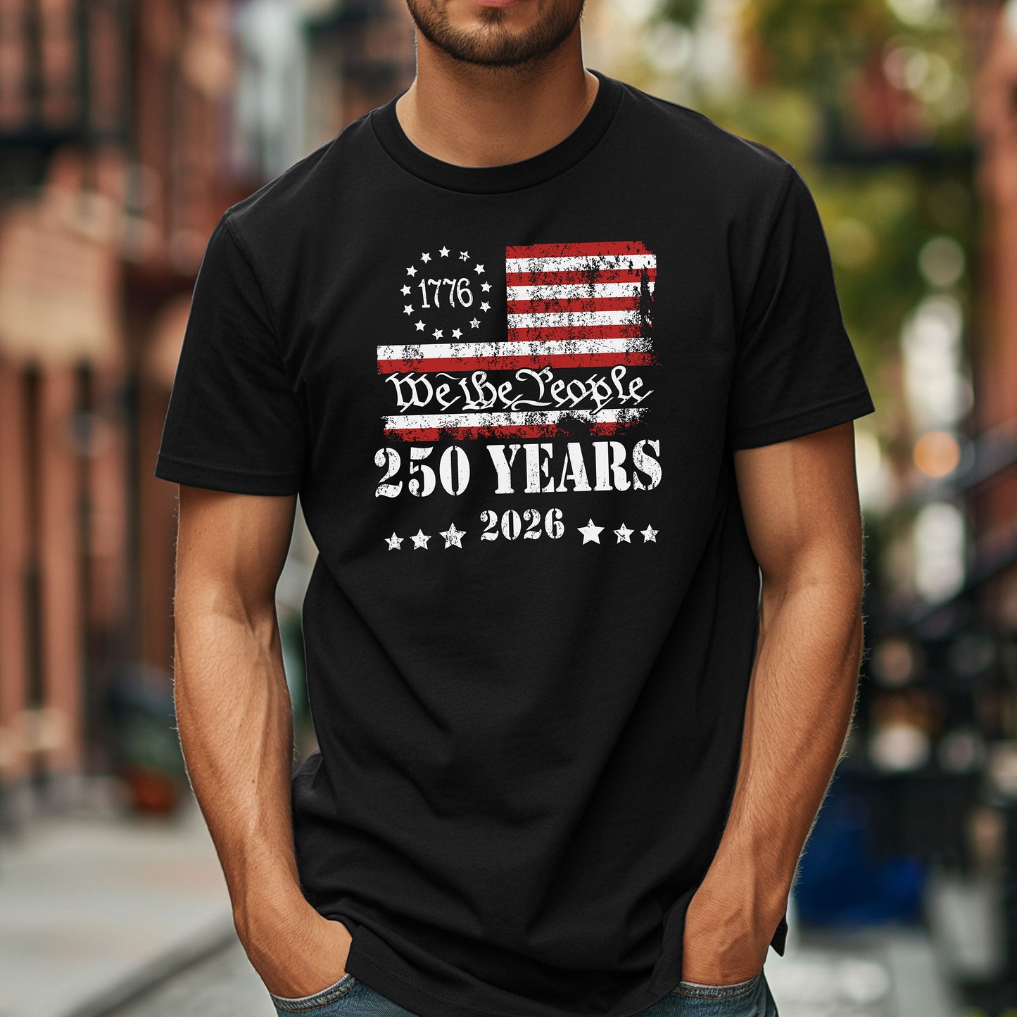 We the People 250 Years 1776-2026 T-Shirt, American Flag Independence 250th