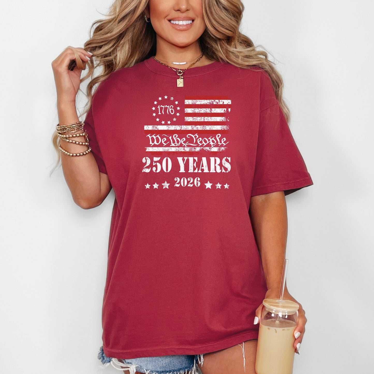 We the People 250 Years 1776-2026 T-Shirt, American Flag Independence 250th