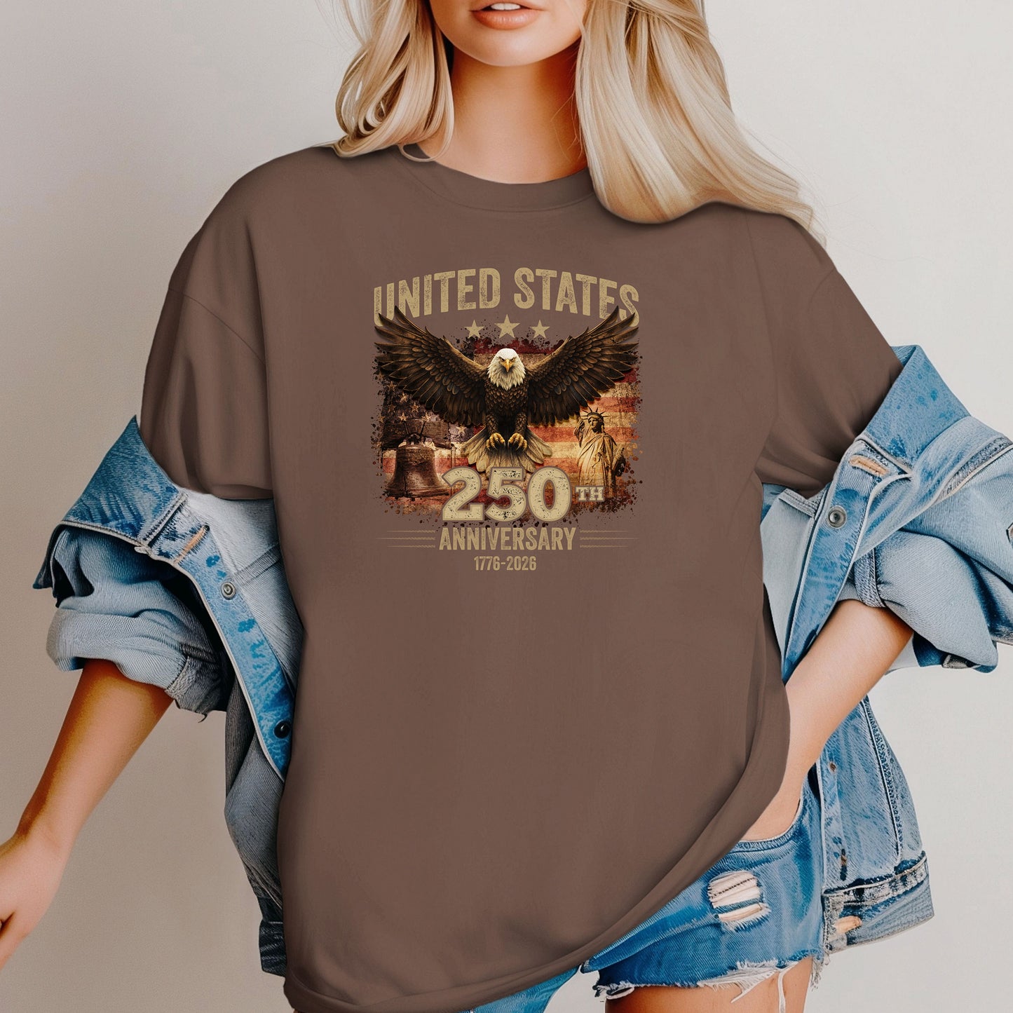 United States 250th Anniversary Eagle T-shirt, Independence America Patriotic Shirt
