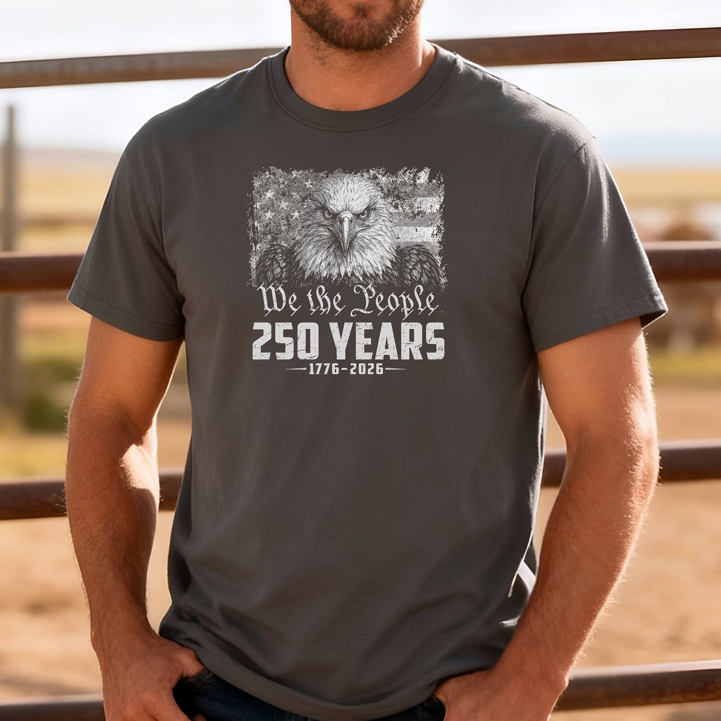 We the People Eagle 250 Years T-Shirt, 1776-2026 Patriotic Shirt