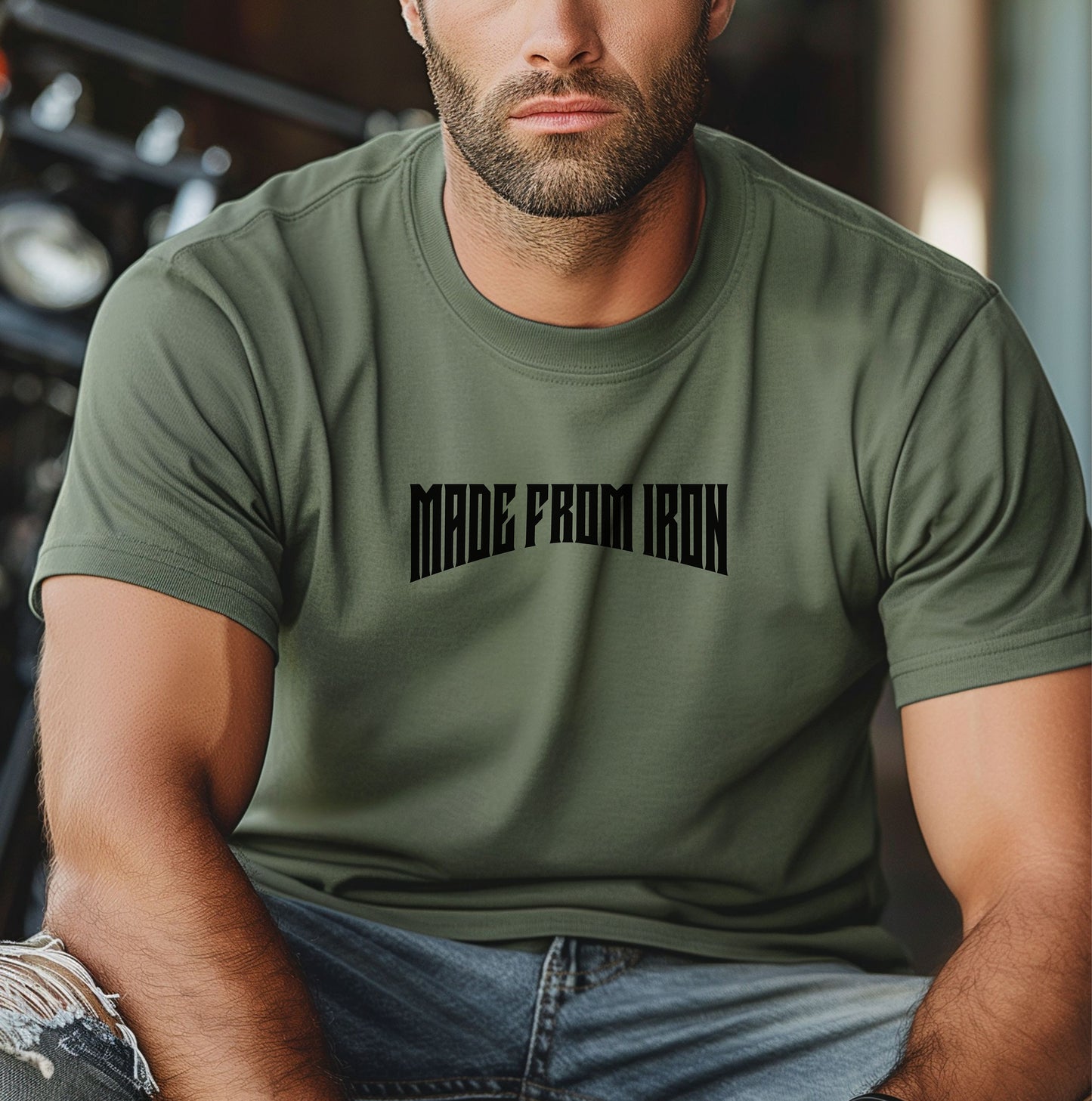 Made From Iron T-Shirt, Strength Training Fitness Tee