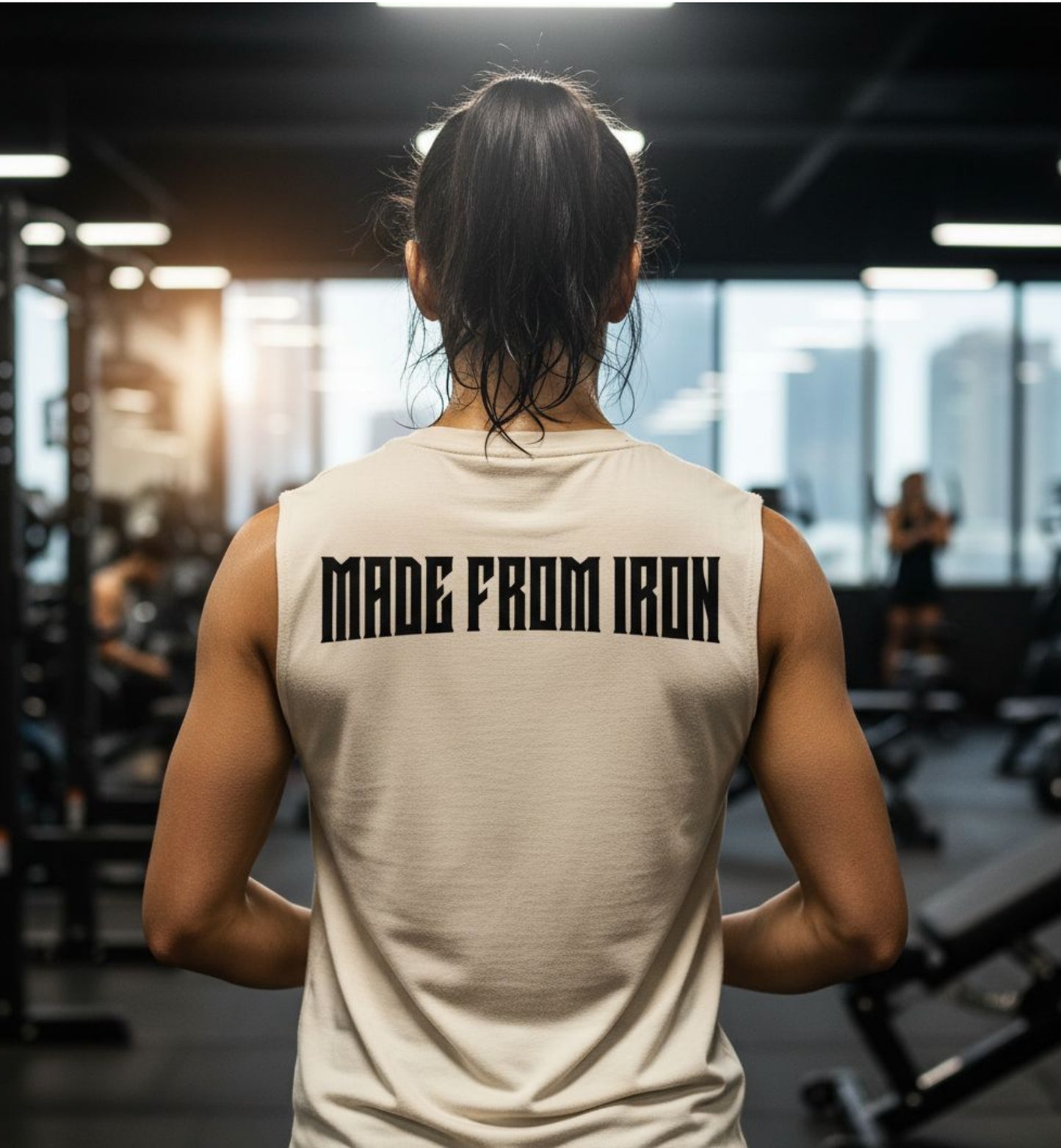 Made From Iron Gym T-Shirt, Hardcore Weightlifting Shirt
