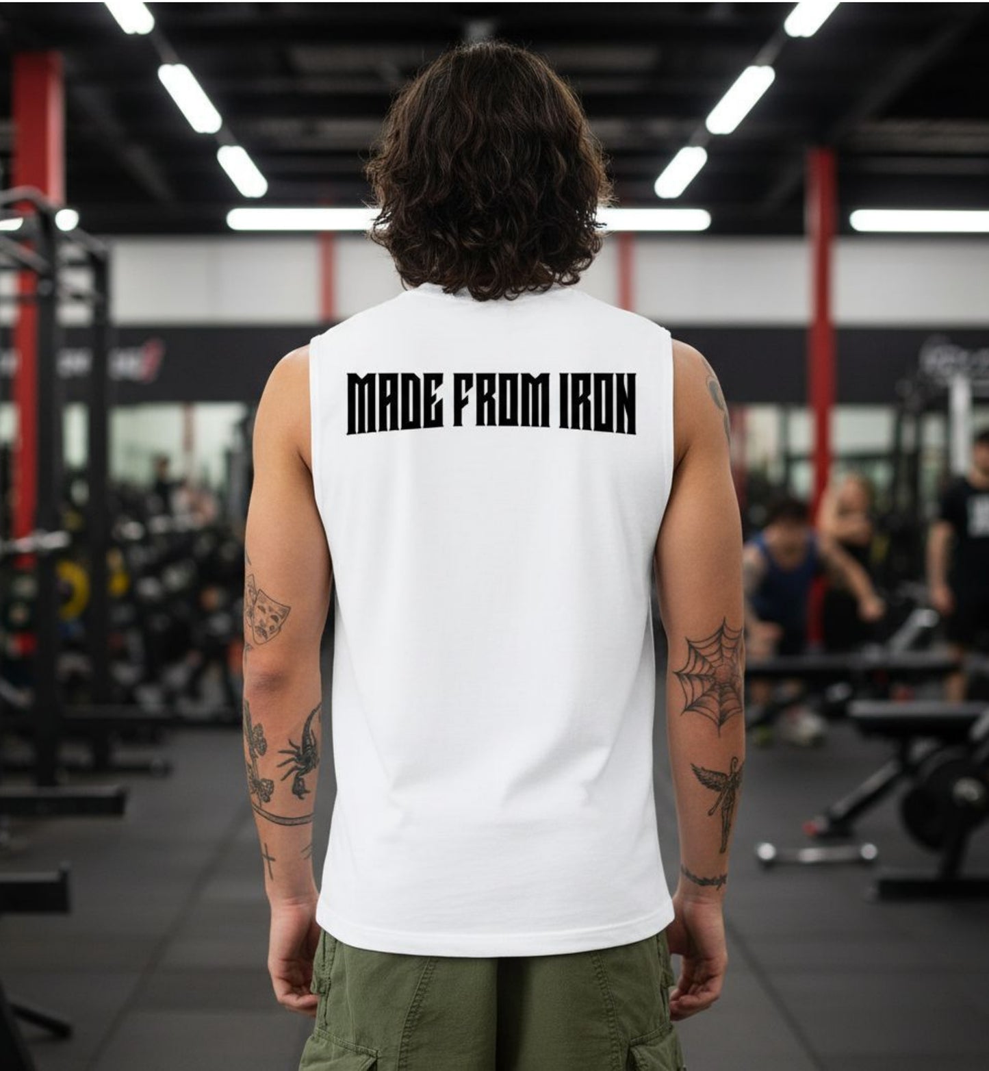 Made From Iron Gym T-Shirt, Hardcore Weightlifting Shirt