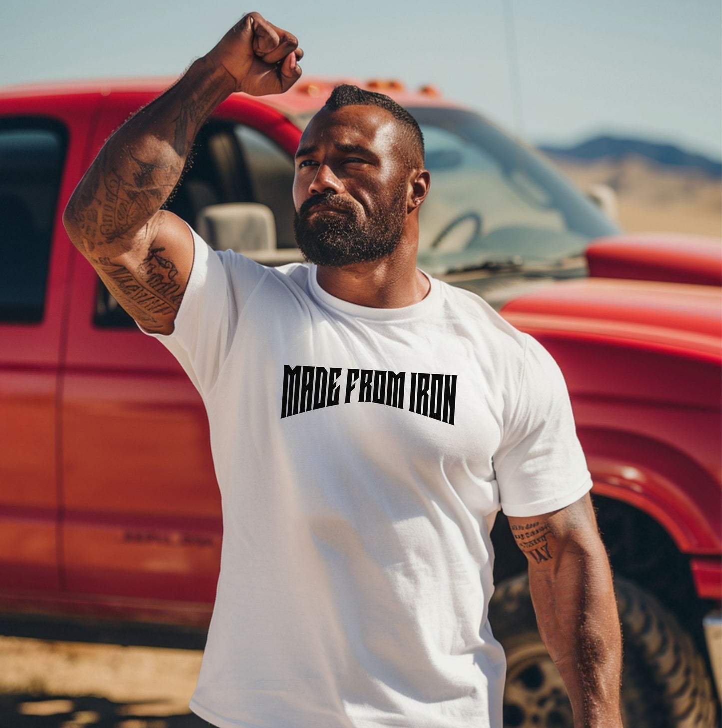 Made From Iron T-Shirt, Strength Training Fitness Tee