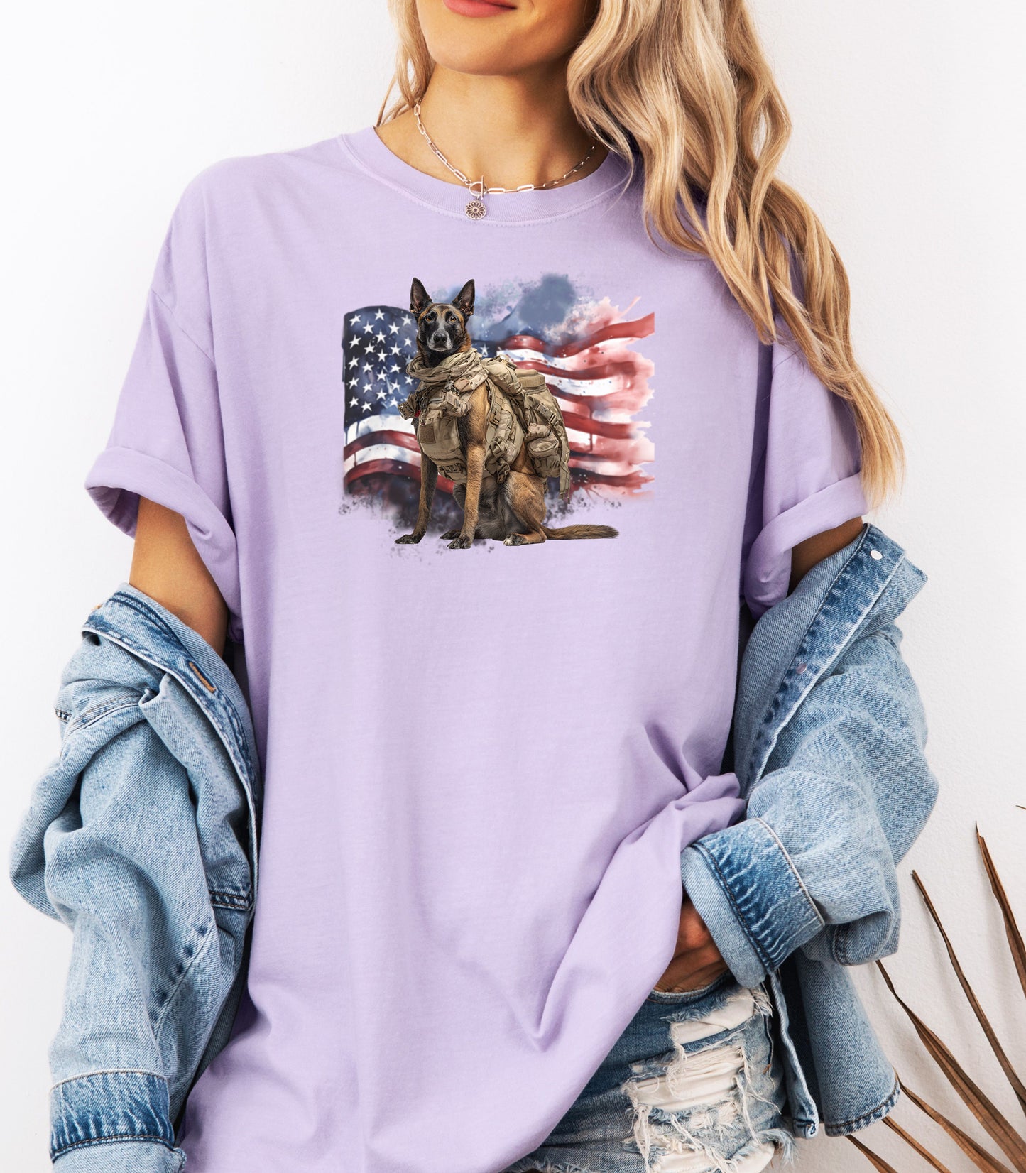 Military K-9 T-Shirt, Patriotic Working Dog Hero Tee