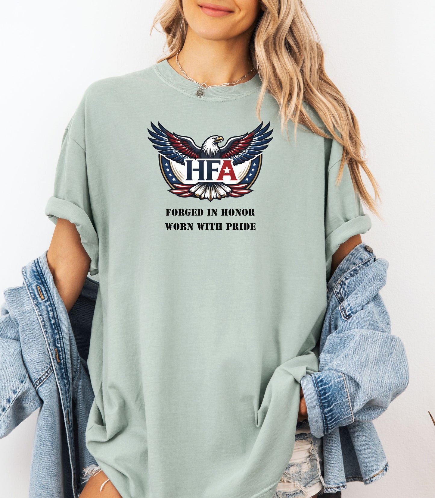 Hero Forge Apparel T-Shirt, Forged in Honor, Worn with Pride