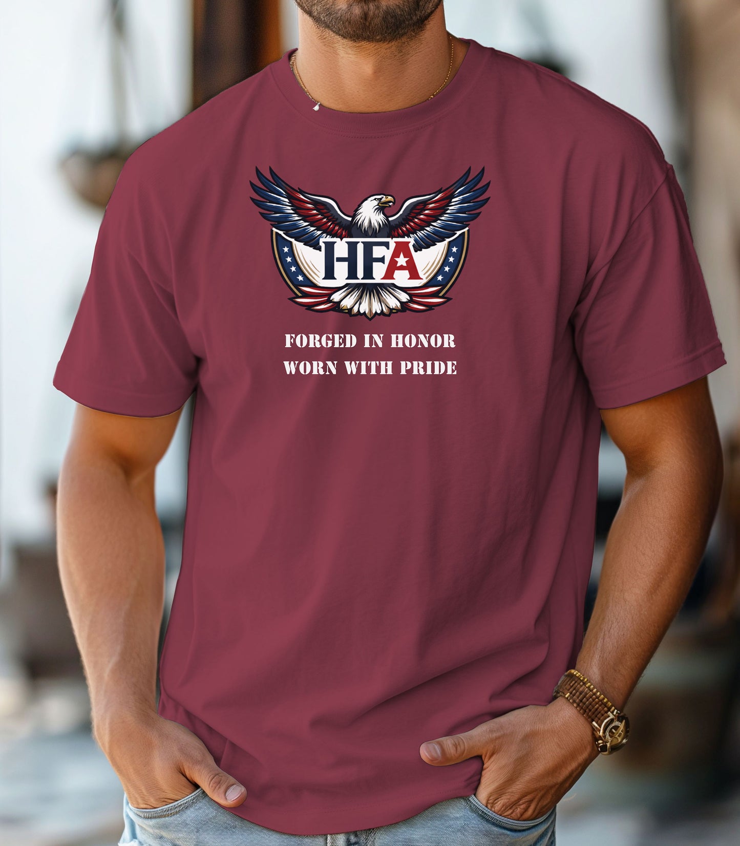 Hero Forge Apparel T-Shirt, Forged in Honor, Worn with Pride