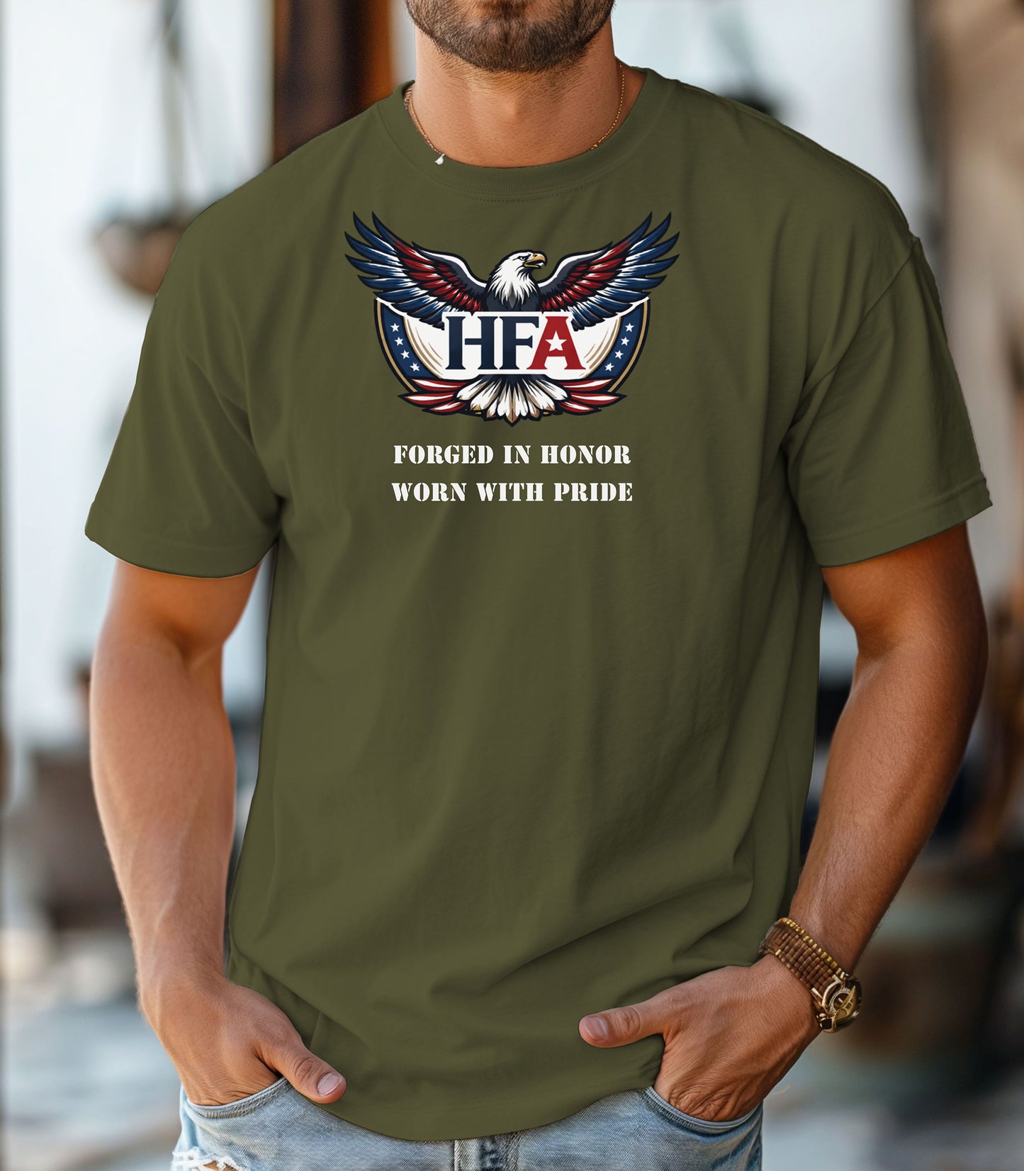 Hero Forge Apparel T-Shirt, Forged in Honor, Worn with Pride