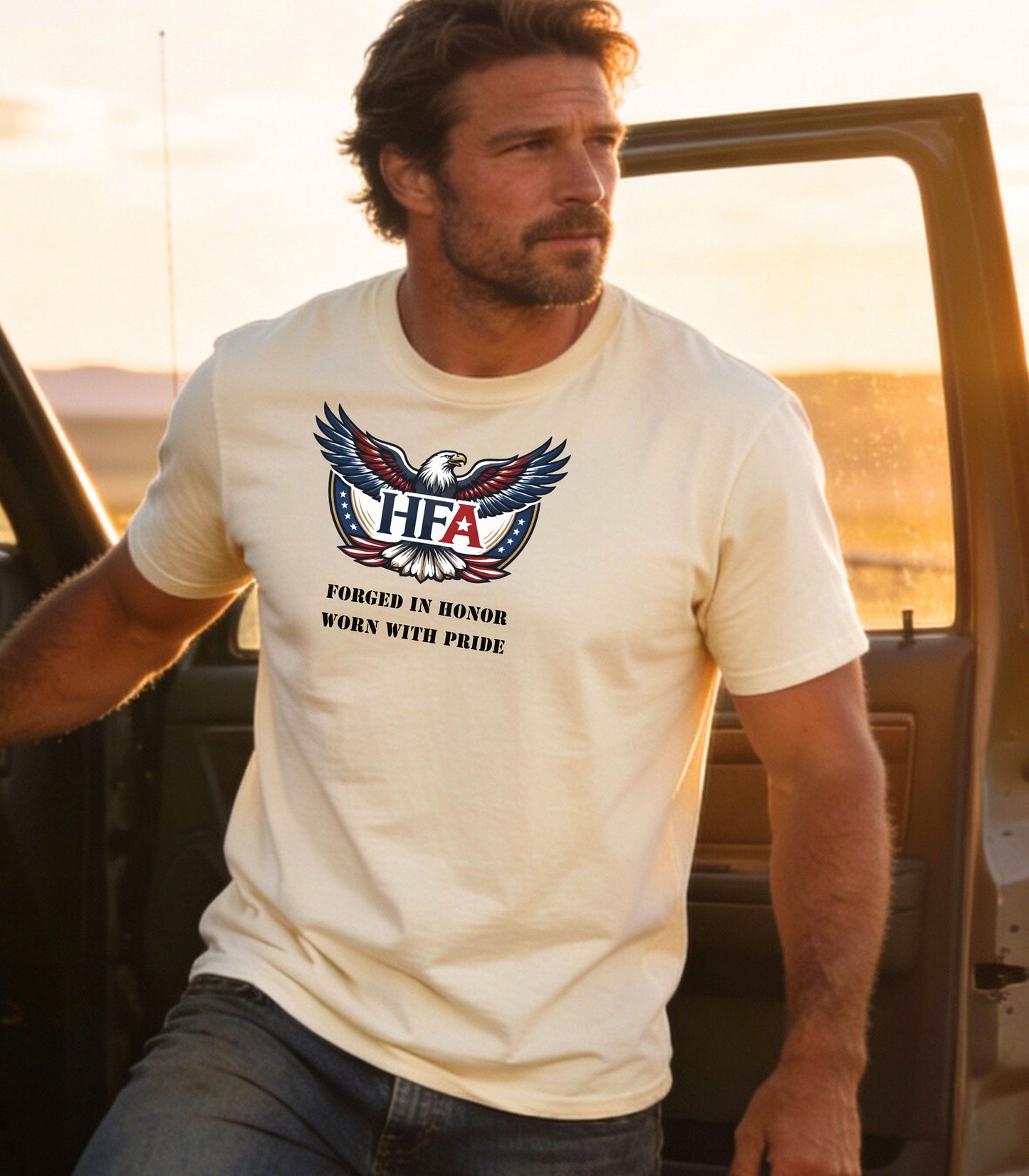 Hero Forge Apparel T-Shirt, Forged in Honor, Worn with Pride