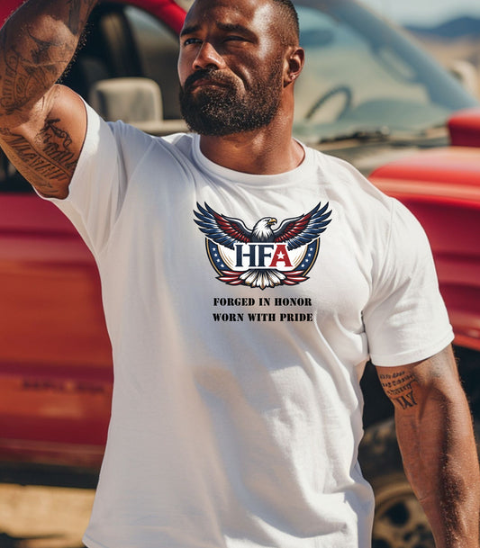 Hero Forge Apparel T-Shirt, Forged in Honor, Worn with Pride