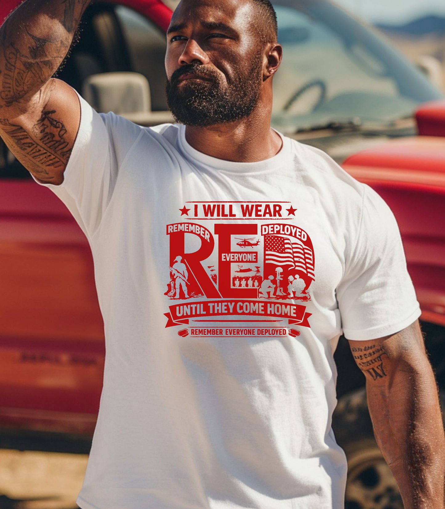 I Will Wear Red Until They Come Home T-Shirt
