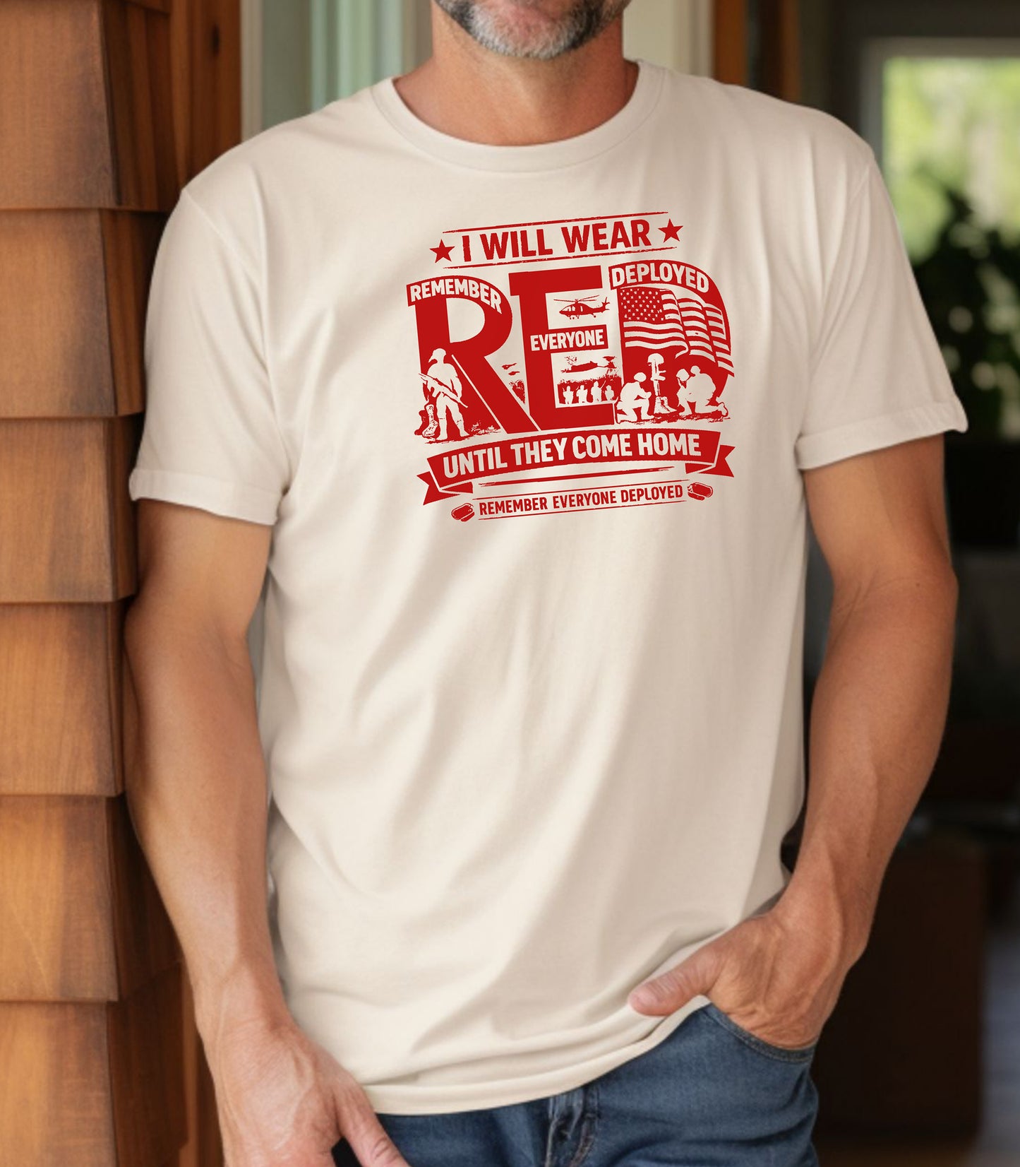 I Will Wear Red Until They Come Home T-Shirt