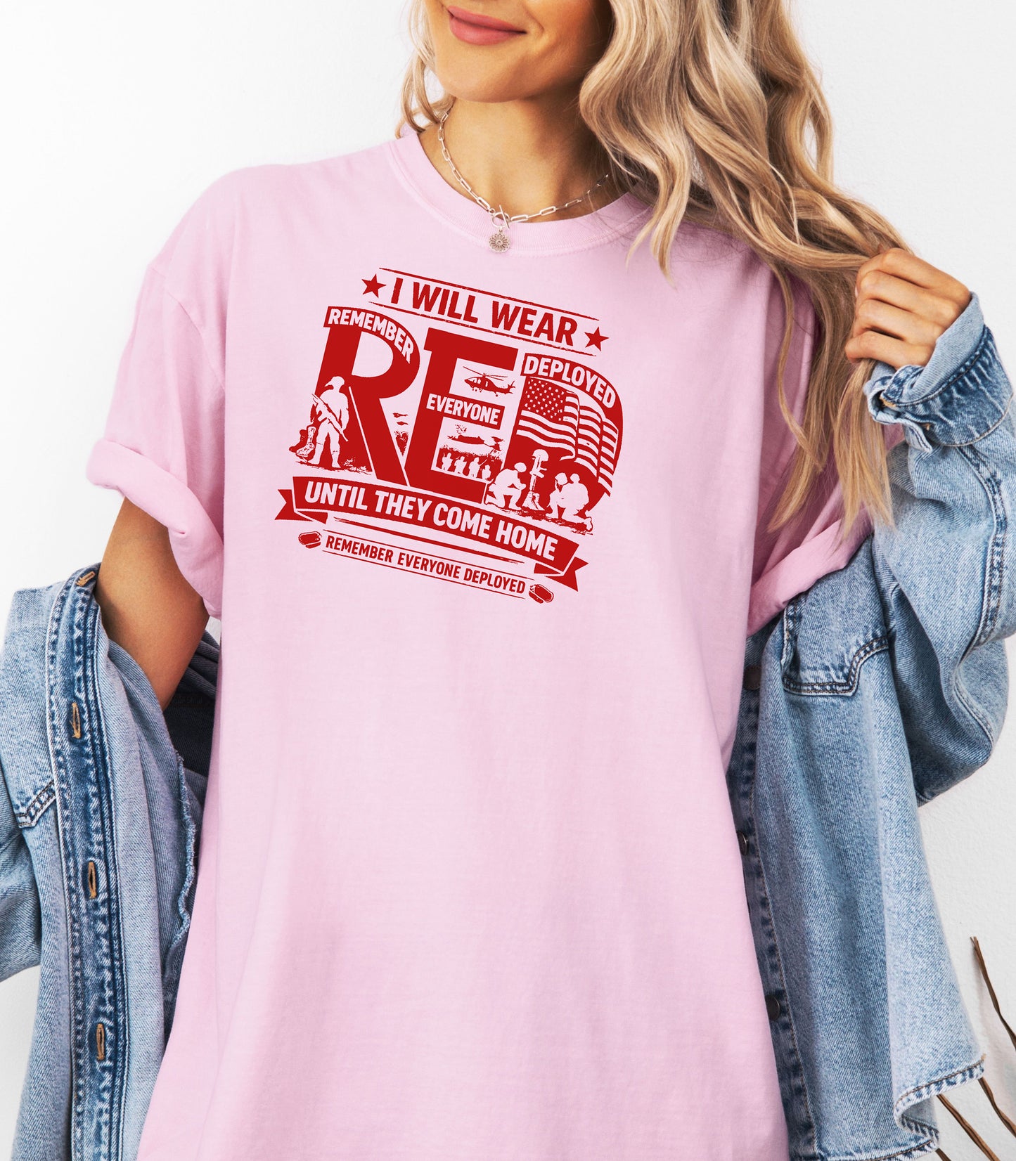 I Will Wear Red Until They Come Home T-Shirt