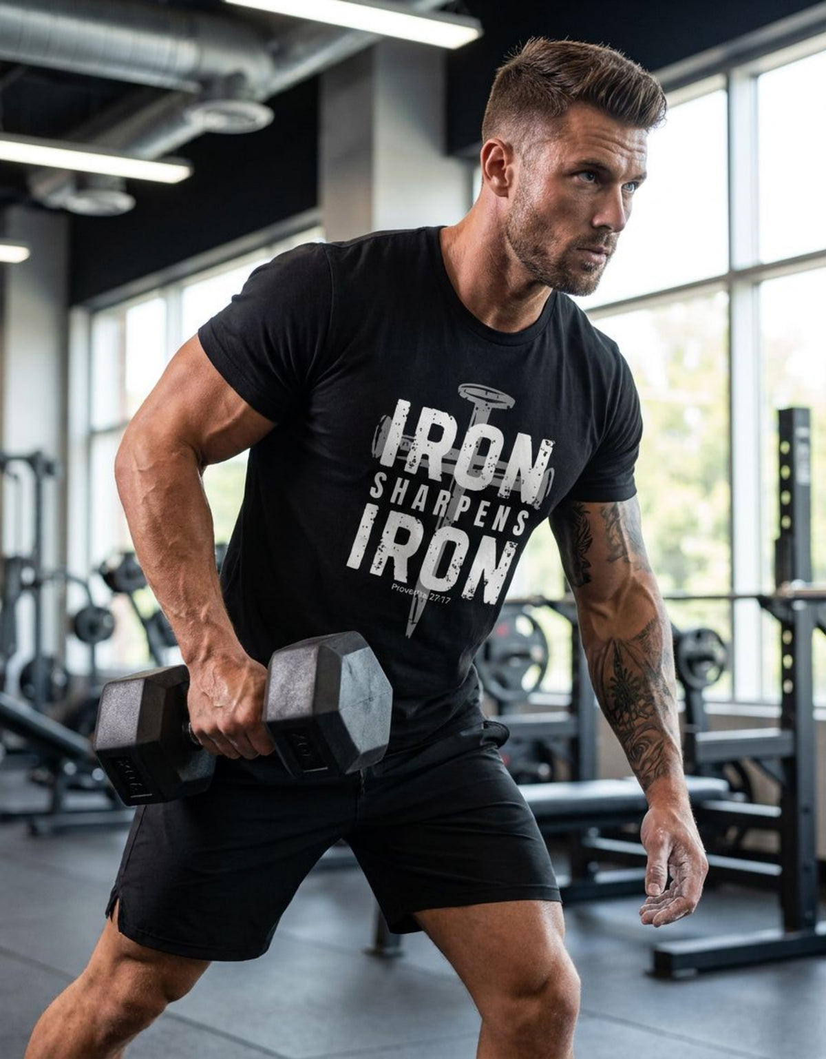 Iron Sharpens Iron Proverbs 27:17 T-Shirt