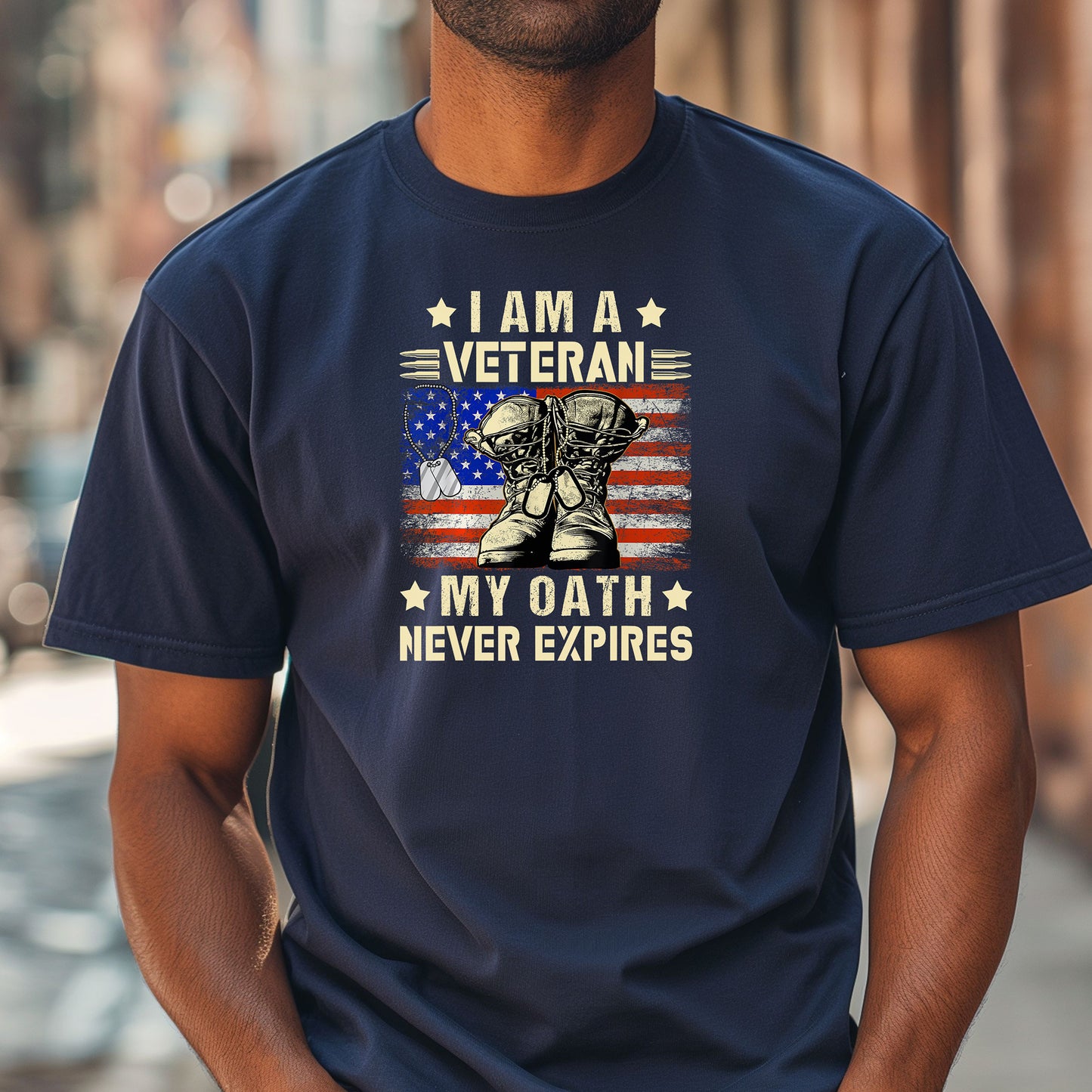 I Am a Veteran My Oath Never Expires T-Shirt, Military Pride Tee